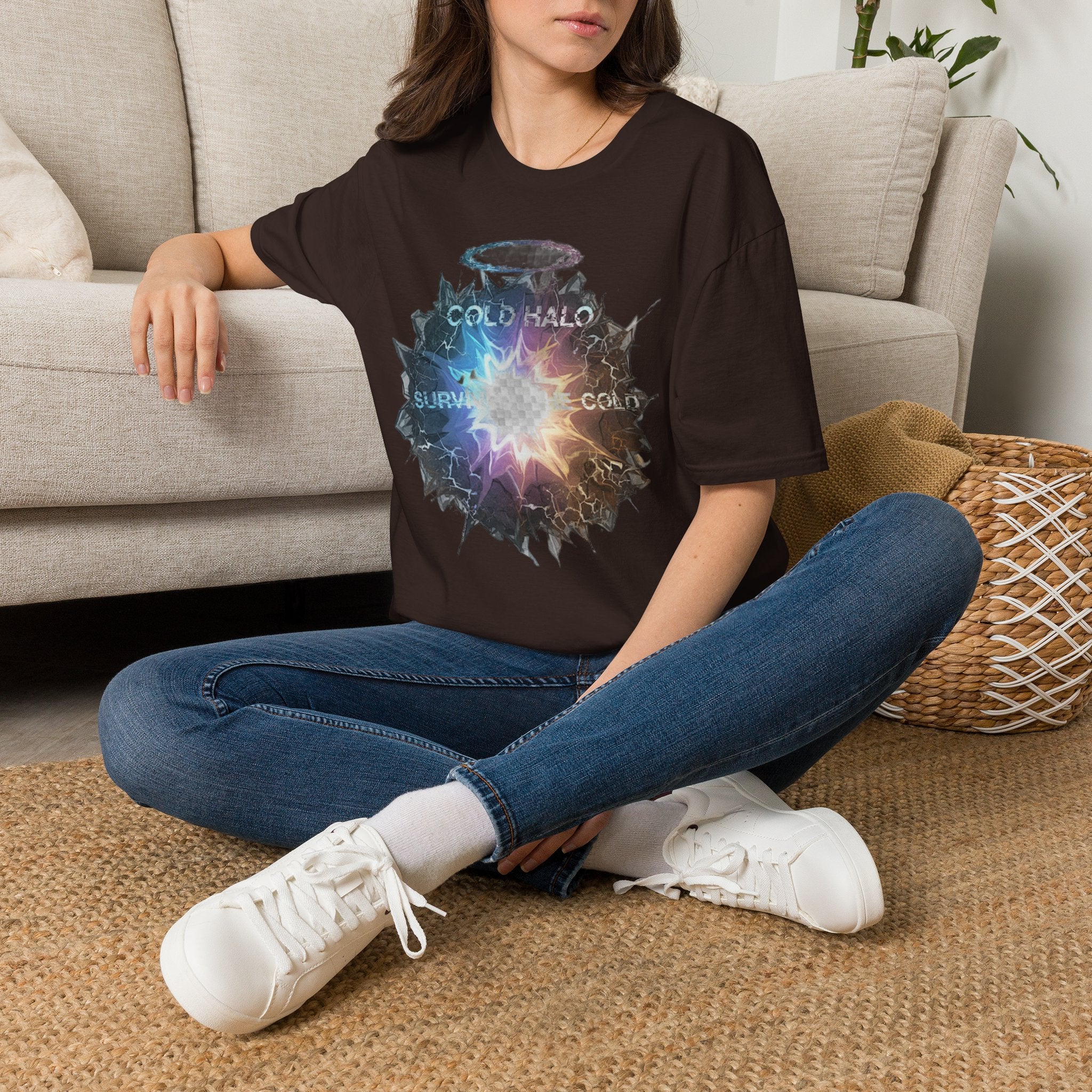 Cold Halo Graphic T‑Shirt — 'Cold Halo' Survive the Cold Sci‑Fi Design