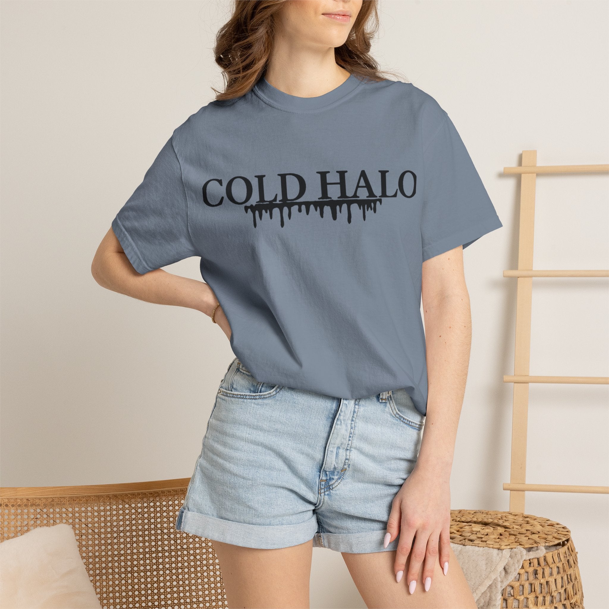 Cold Halo T-Shirt — Gothic Drip Logo Tee