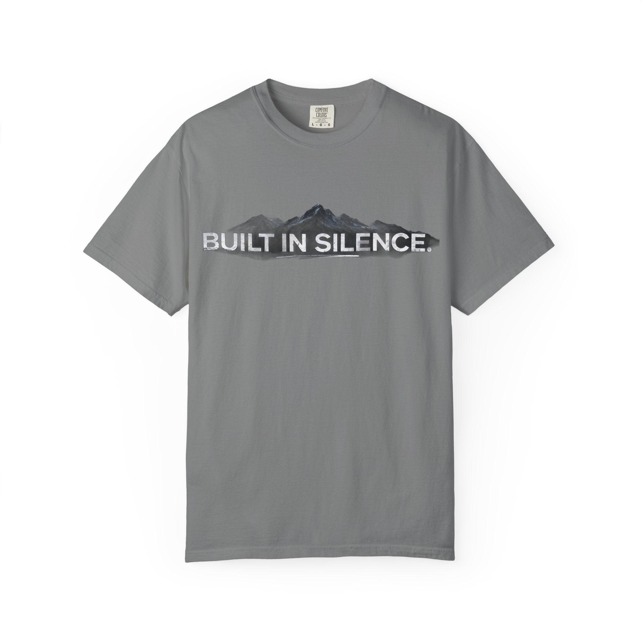 Cold Halo Built in Silence T-Shirt — Minimalist Mountain streetwear Tee | Premium Graphic Tee