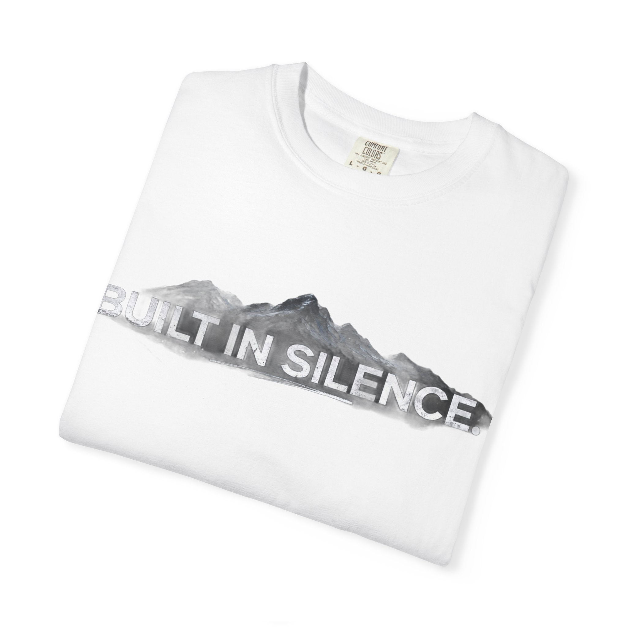 Cold Halo Built in Silence T-Shirt — Minimalist Mountain streetwear Tee | Premium Graphic Tee