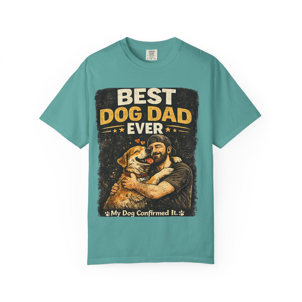 COLD HALO PETS | Best Dog Dad Ever T-Shirt | funny Dog Dad gift | father's day Dog lover Tee \ Proud Pet Dad shirt| Dog Owber graphic Tee