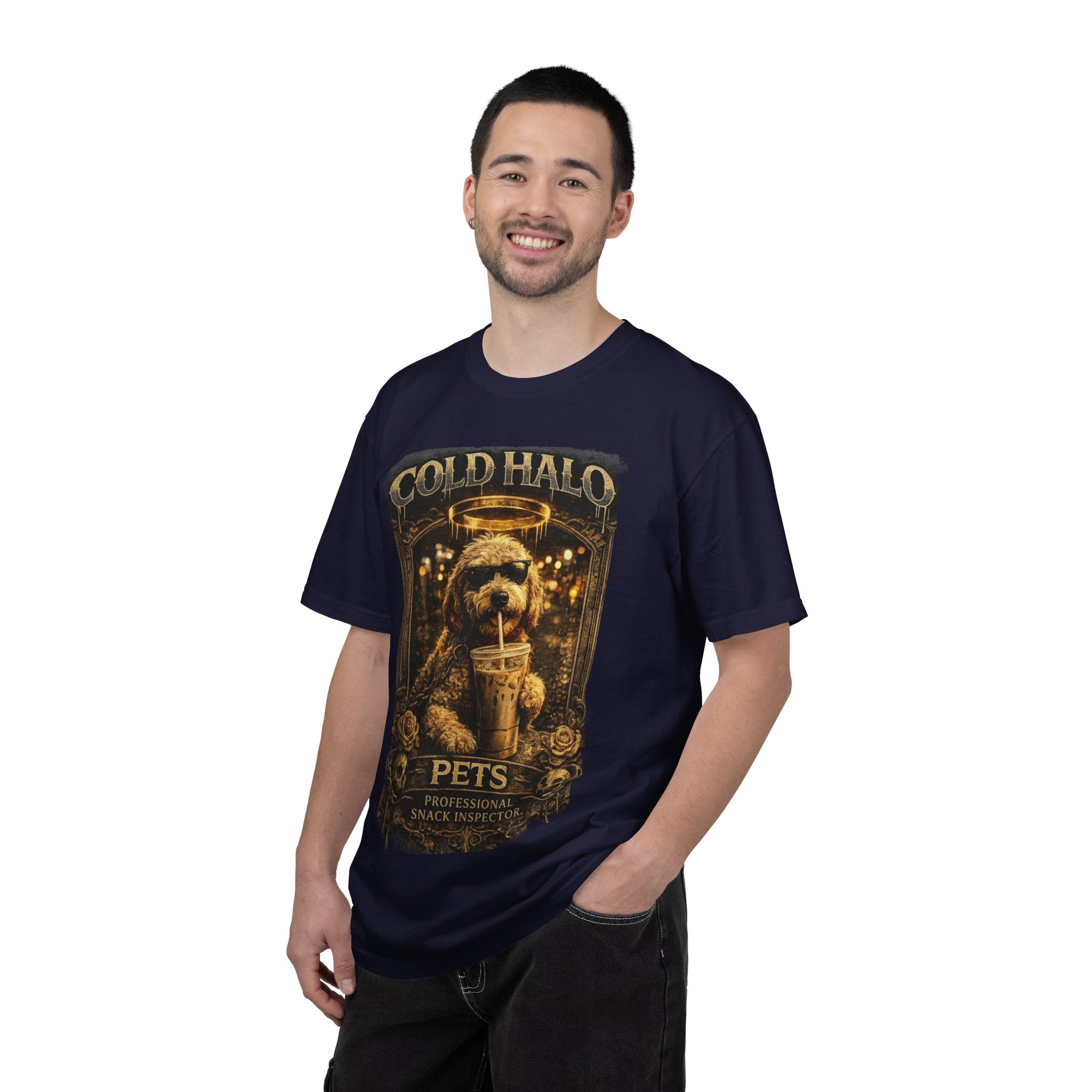 Cold Halo Pets T-Shirt — Vintage Dog Snack Inspector Graphic Tee