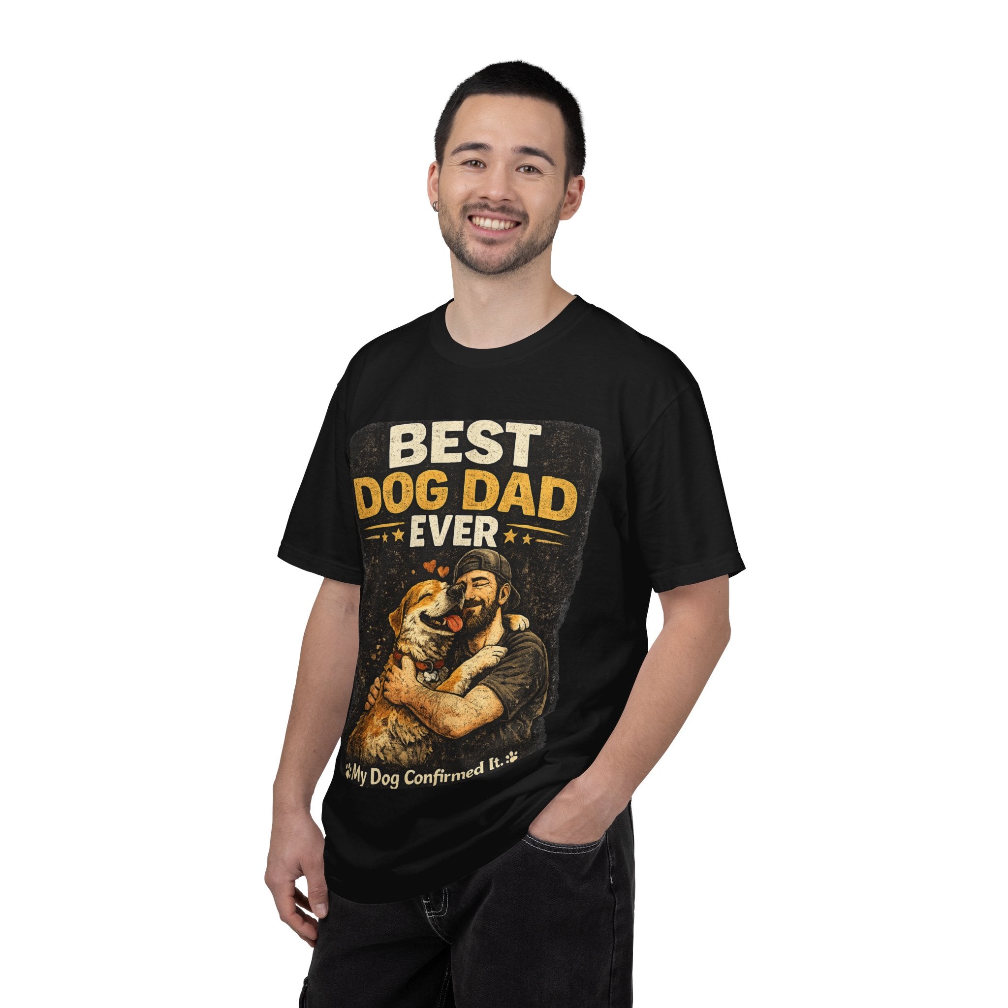 COLD HALO PETS | Best Dog Dad Ever T-Shirt | funny Dog Dad gift | father's day Dog lover Tee \ Proud Pet Dad shirt| Dog Owber graphic Tee