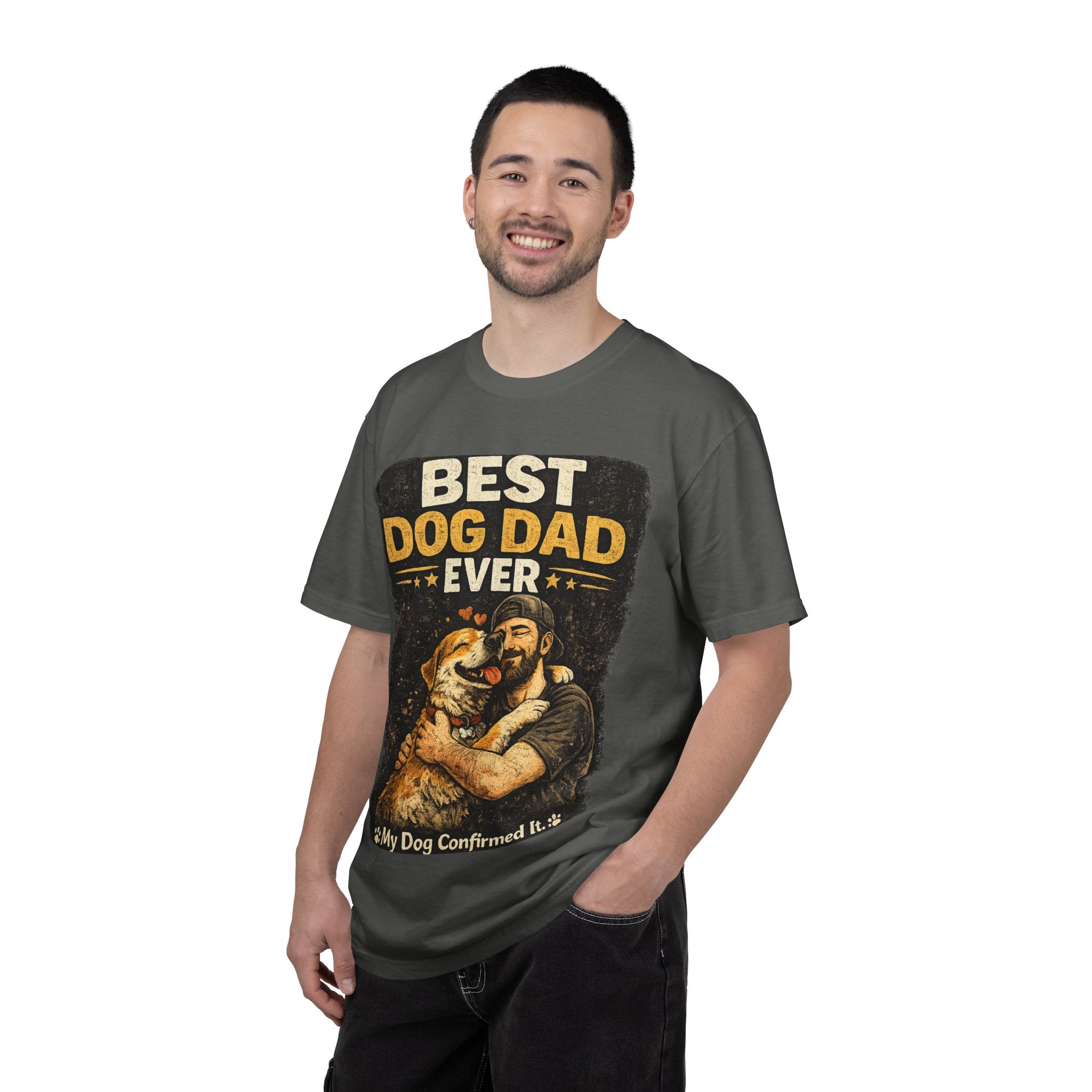 COLD HALO PETS | Best Dog Dad Ever T-Shirt | funny Dog Dad gift | father's day Dog lover Tee \ Proud Pet Dad shirt| Dog Owber graphic Tee