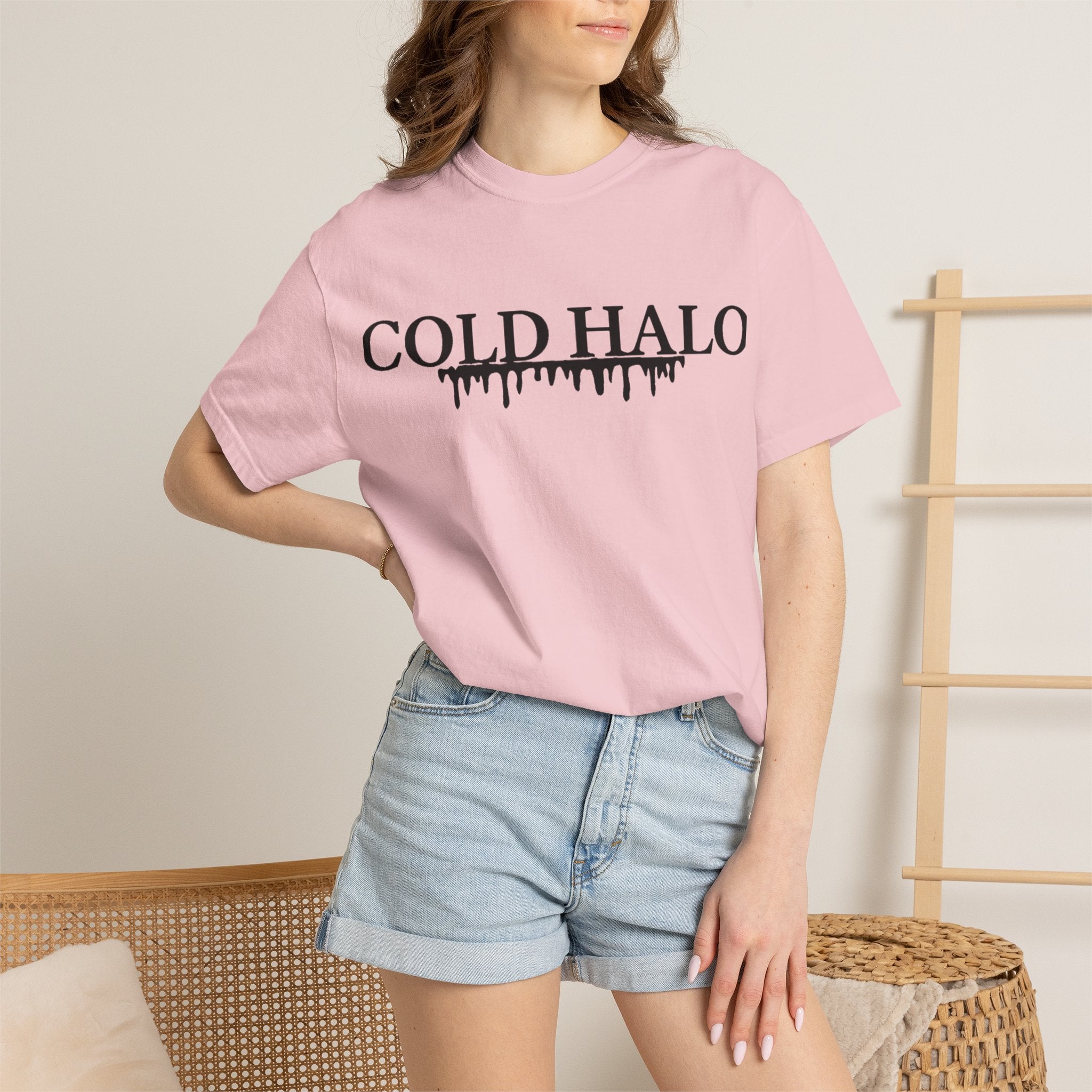 Cold Halo T-Shirt — Gothic Drip Logo Tee