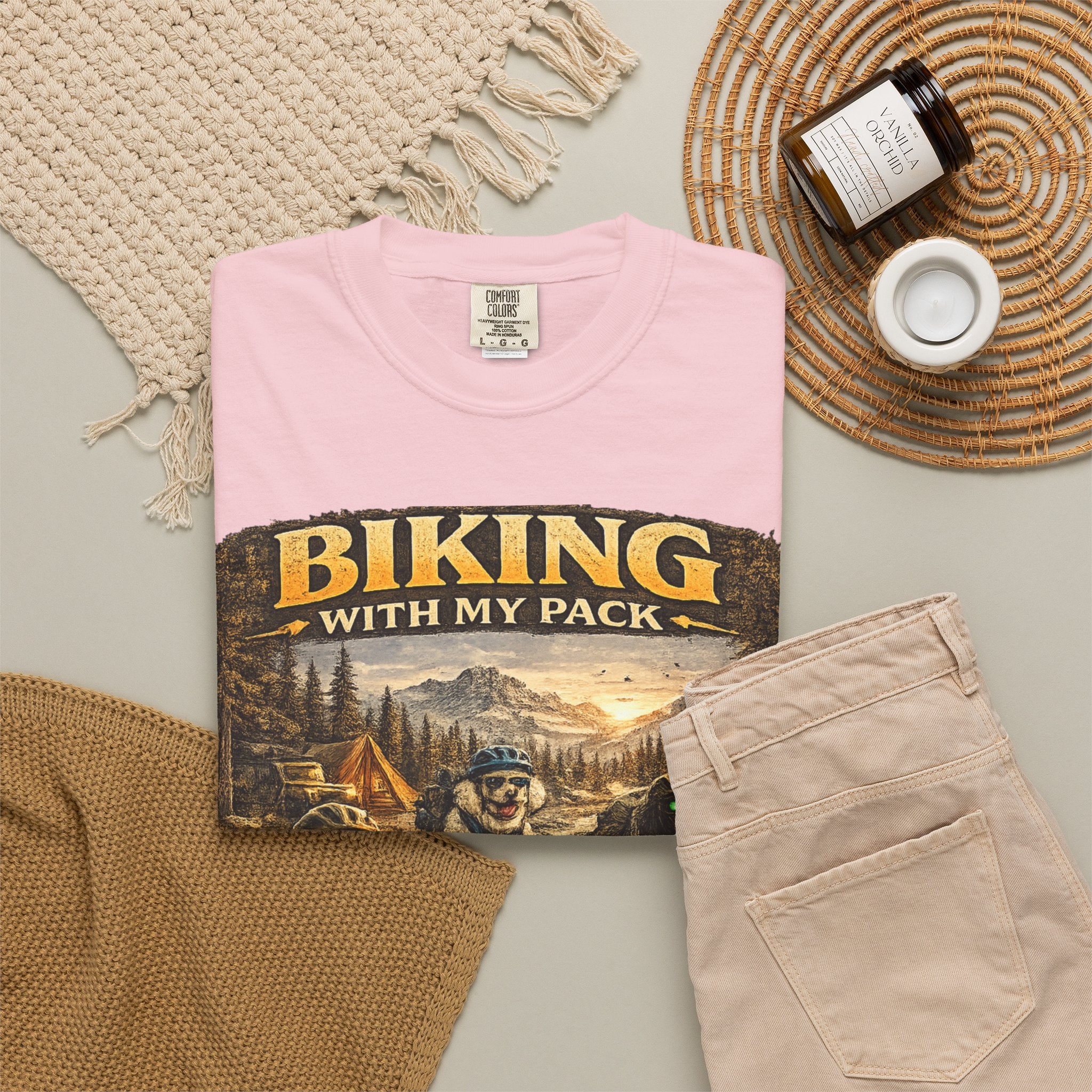 Biking With My Pack T-Shirt | Funny Dog Biking shirt| Adventure Dog Biking shirt| Adventure Dog Lover Tee| Mountain Bike Dog Dad gift