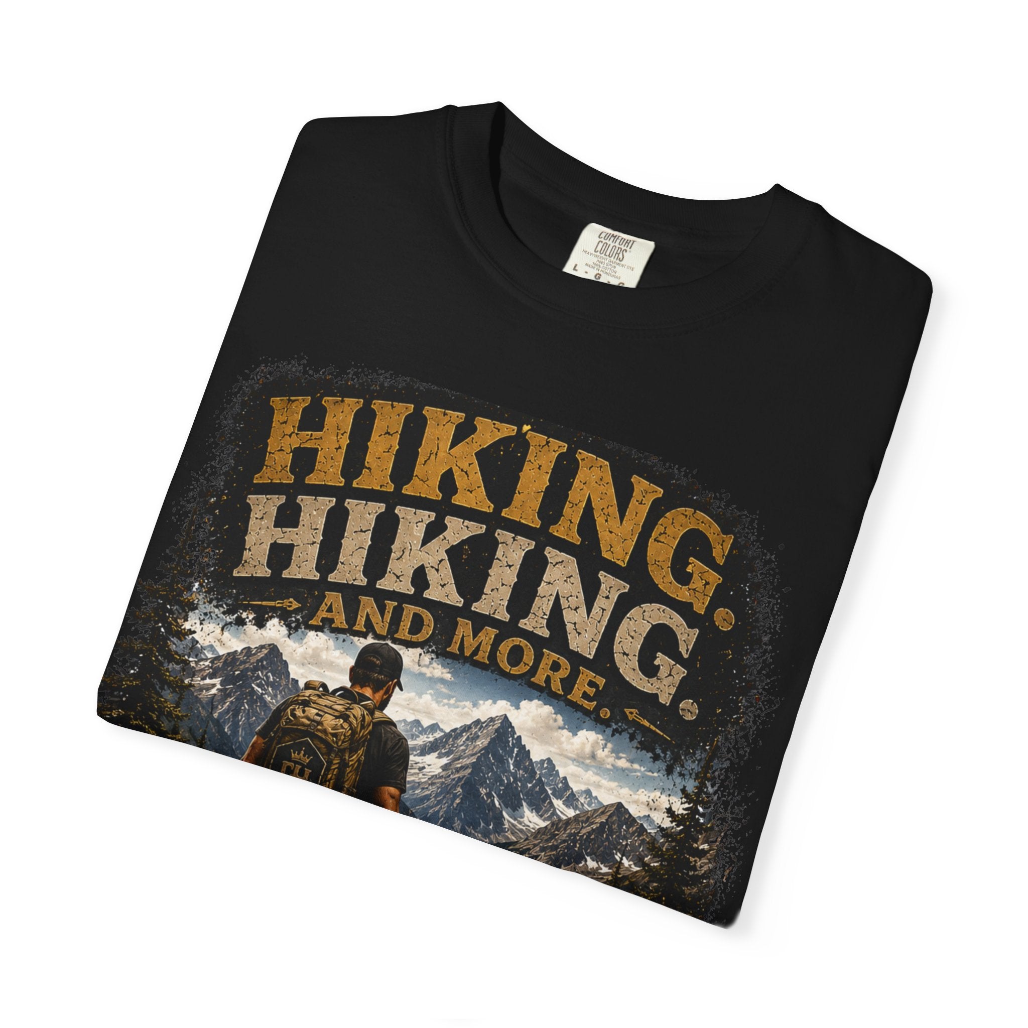 COLD HALO | Hiking With My Dog T-shirt| Adventure Dog Lover Tee| Mountain Hiking Graphic shirt|  Outdoor  Dog Dad Gifte