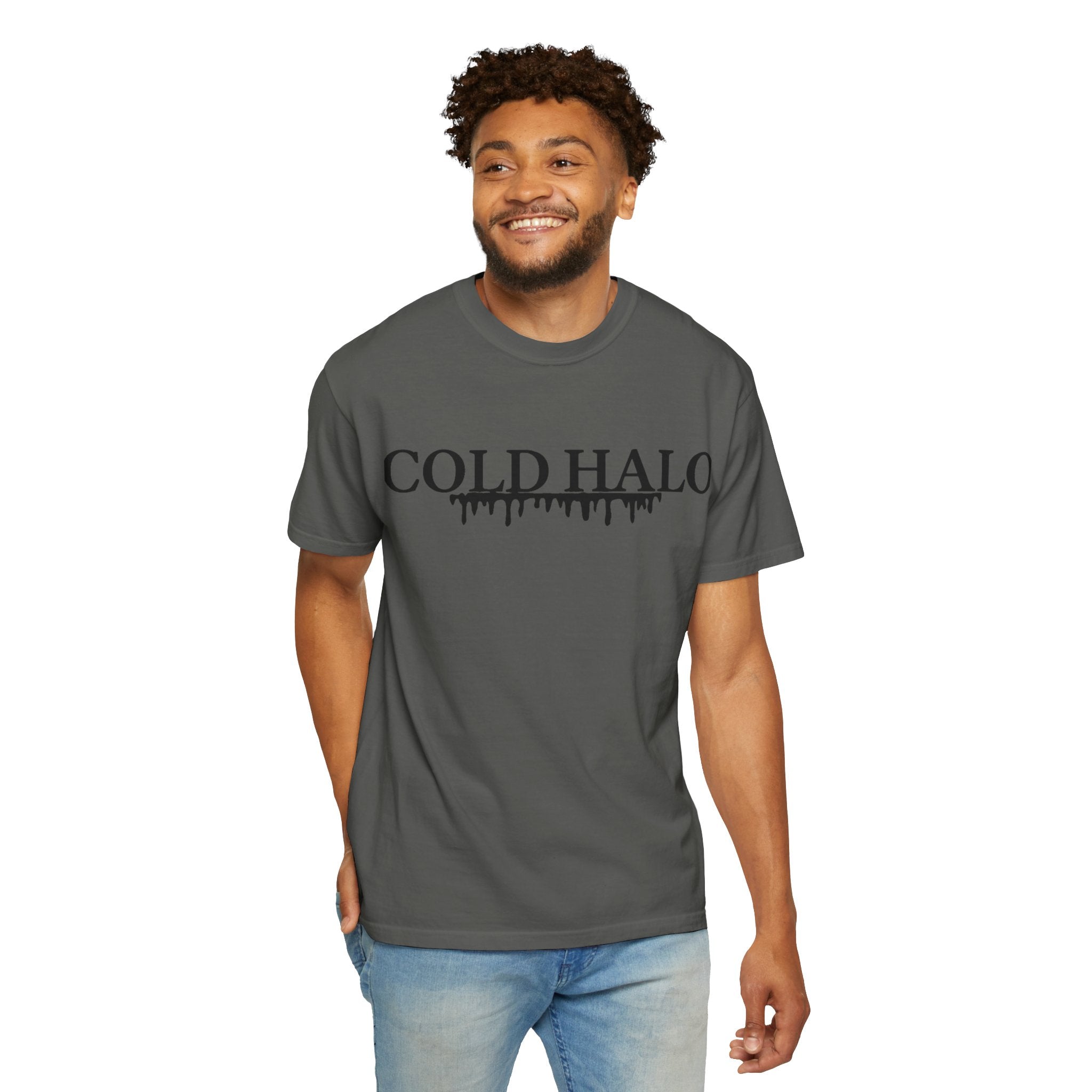 Cold Halo T-Shirt — Gothic Drip Logo Tee