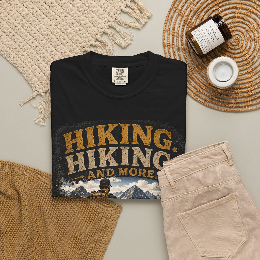 COLD HALO | Hiking With My Dog T-shirt| Adventure Dog Lover Tee| Mountain Hiking Graphic shirt|  Outdoor  Dog Dad Gifte