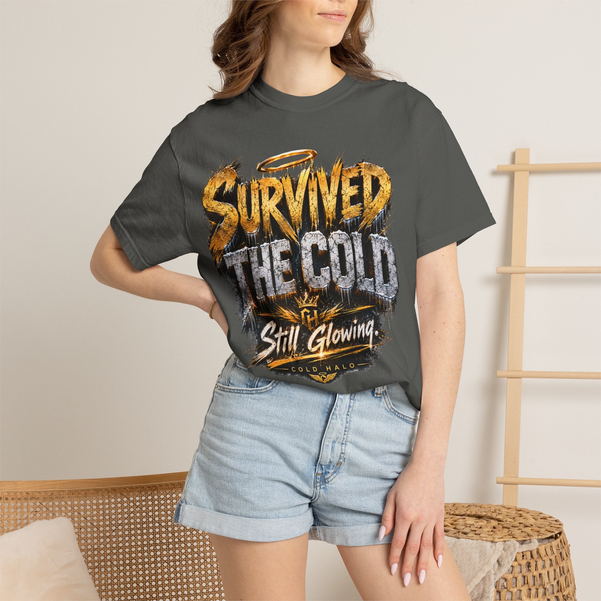 Survived the Cold T‑Shirt — 'Still Glowing' Vintage Graphic Tee