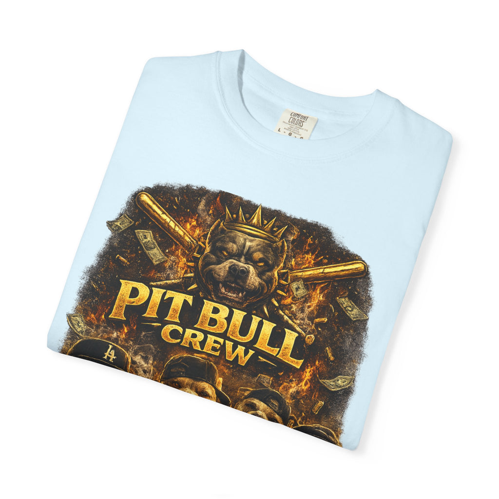 COLD HALO | Pit Bull Crew Graphic T-Shirt| Urban  streetwear  dog shirt|  — Bold Streetwear Tee for Dog Lovers| Pitbull Lover Gift for men and women