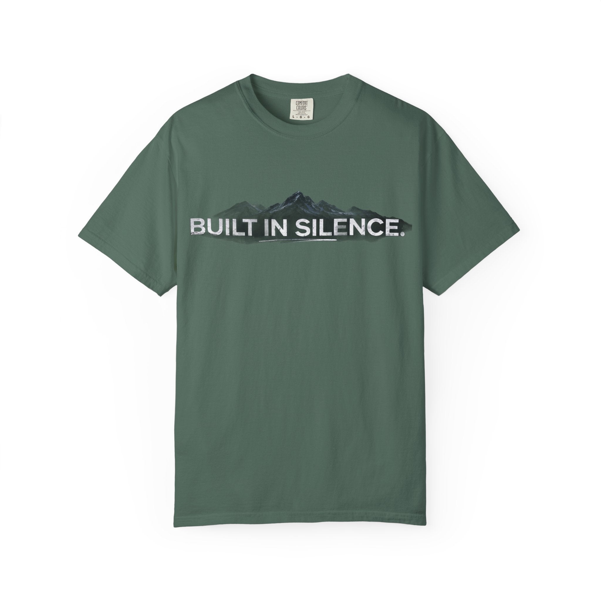 Cold Halo Built in Silence T-Shirt — Minimalist Mountain streetwear Tee | Premium Graphic Tee