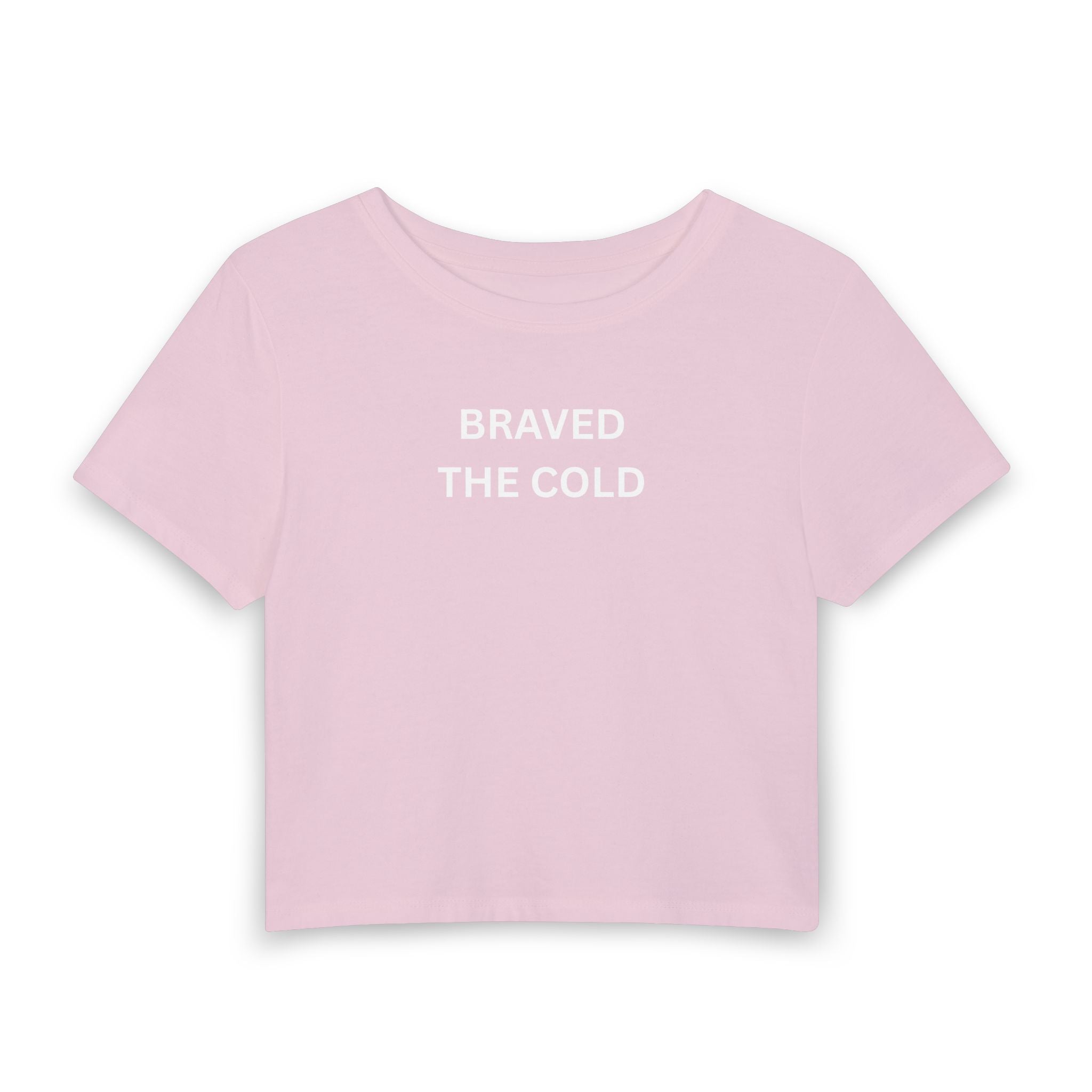 Braved the Cold — COLD HALO Women's Cropped Baby Tee