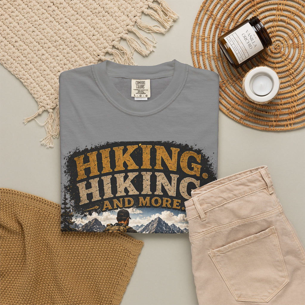 COLD HALO | Hiking With My Dog T-shirt| Adventure Dog Lover Tee| Mountain Hiking Graphic shirt|  Outdoor  Dog Dad Gifte