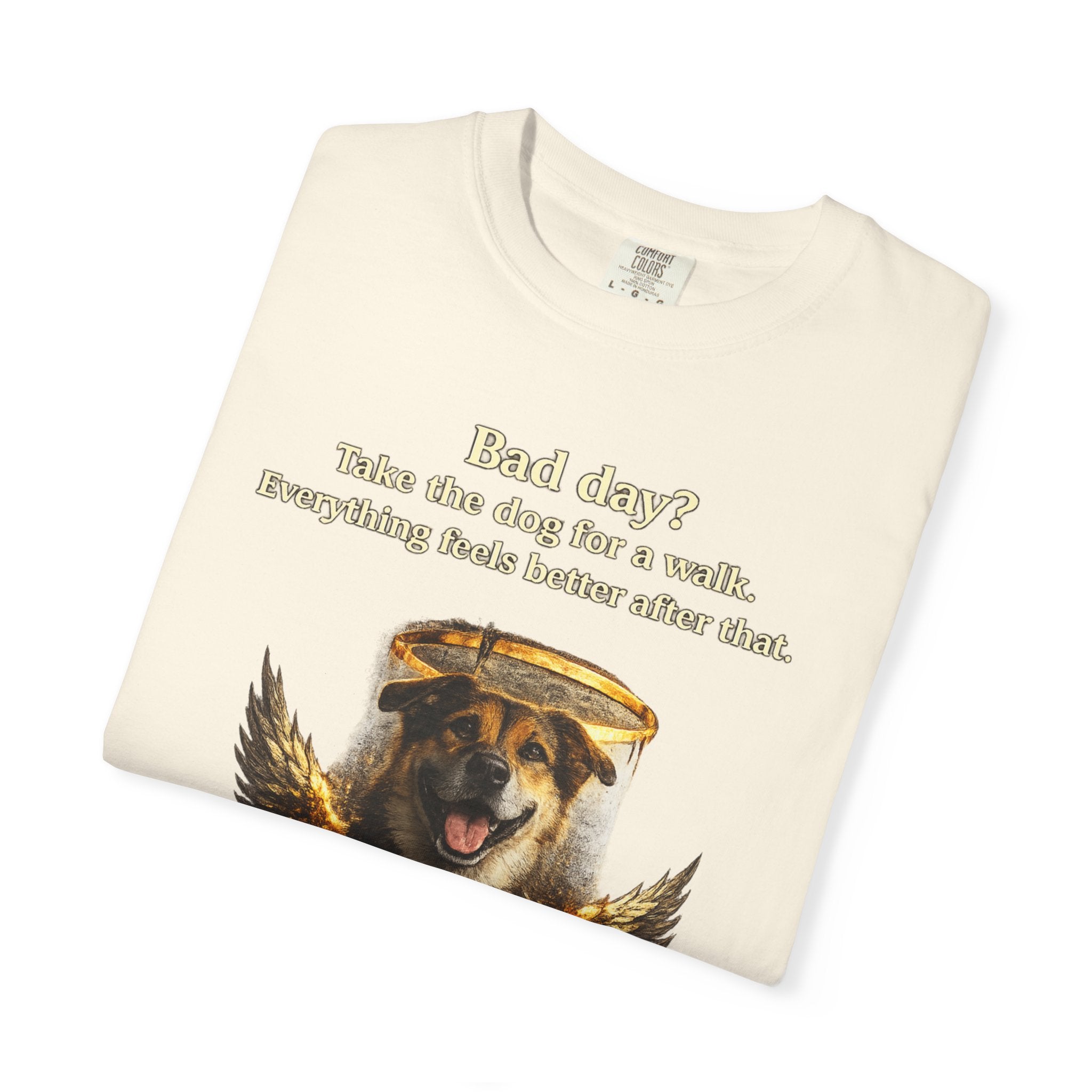 Bad day? Take The dog for a walk Cold Halo T-shirt / Dog lover Graphic -T- shirt