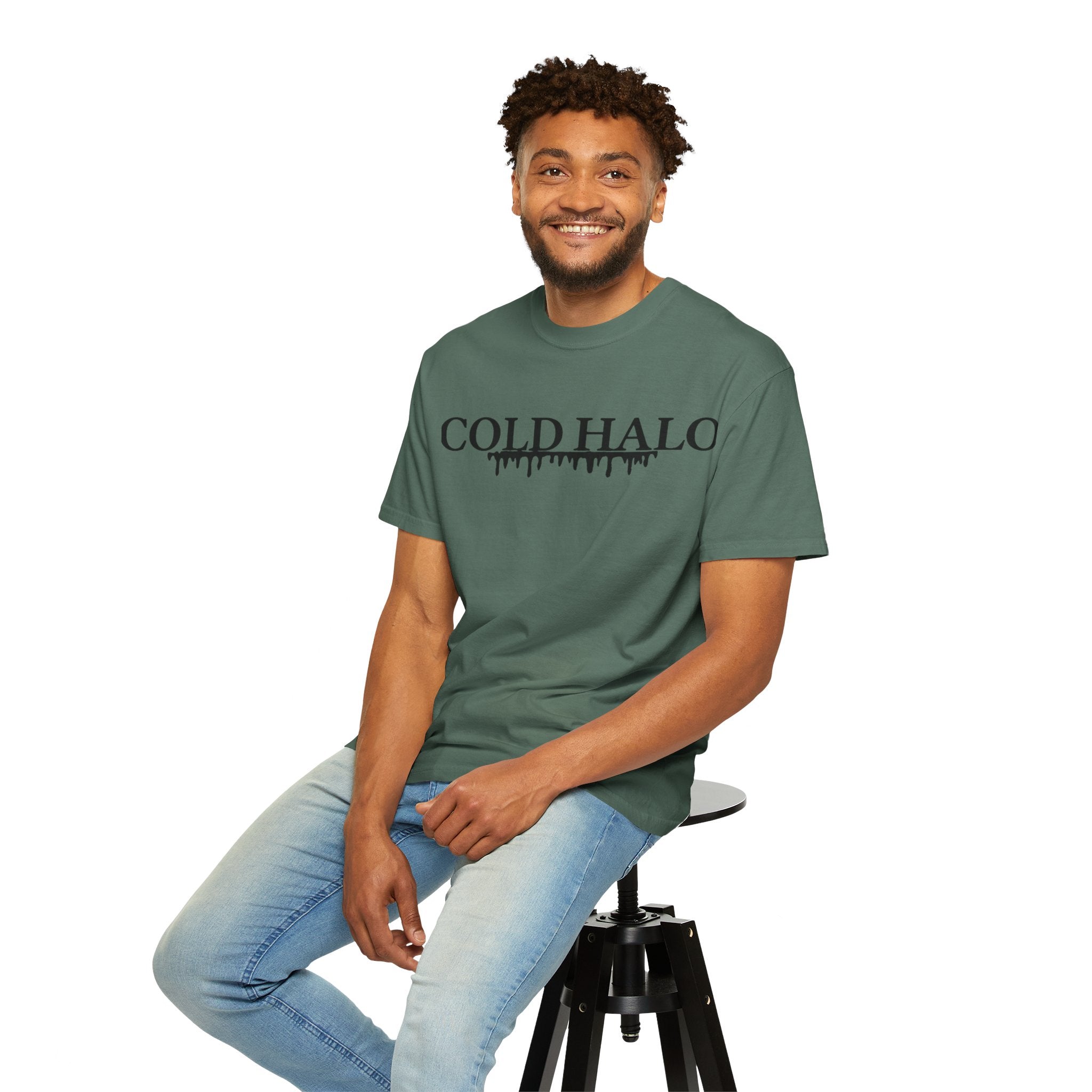 Cold Halo T-Shirt — Gothic Drip Logo Tee