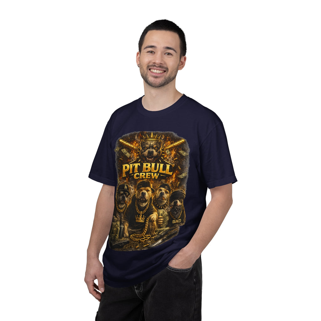 COLD HALO | Pit Bull Crew Graphic T-Shirt| Urban  streetwear  dog shirt|  — Bold Streetwear Tee for Dog Lovers| Pitbull Lover Gift for men and women