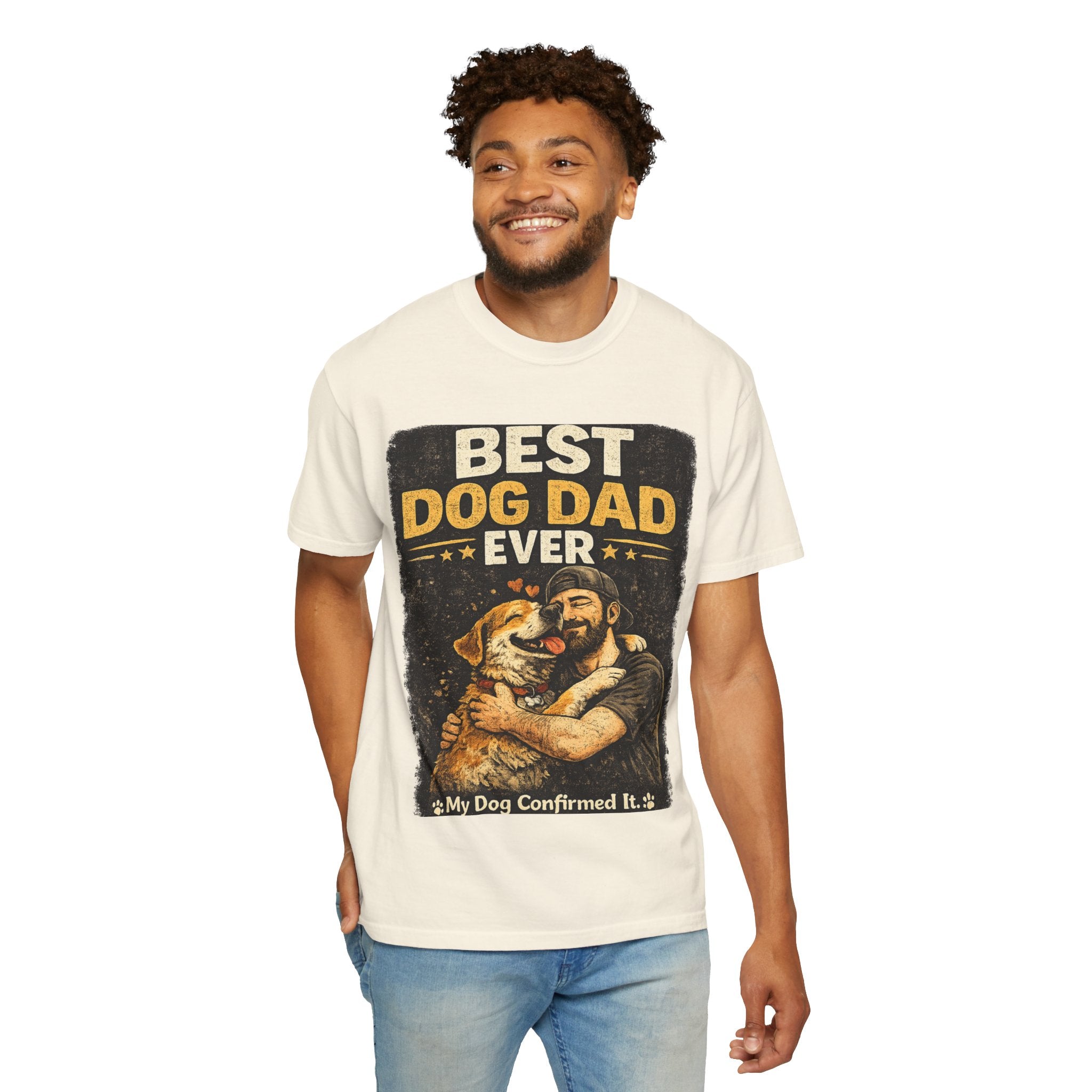 COLD HALO PETS | Best Dog Dad Ever T-Shirt | funny Dog Dad gift | father's day Dog lover Tee \ Proud Pet Dad shirt| Dog Owber graphic Tee