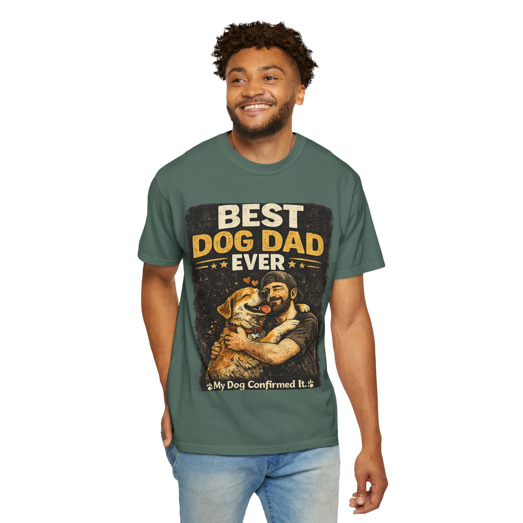 COLD HALO PETS | Best Dog Dad Ever T-Shirt | funny Dog Dad gift | father's day Dog lover Tee \ Proud Pet Dad shirt| Dog Owber graphic Tee