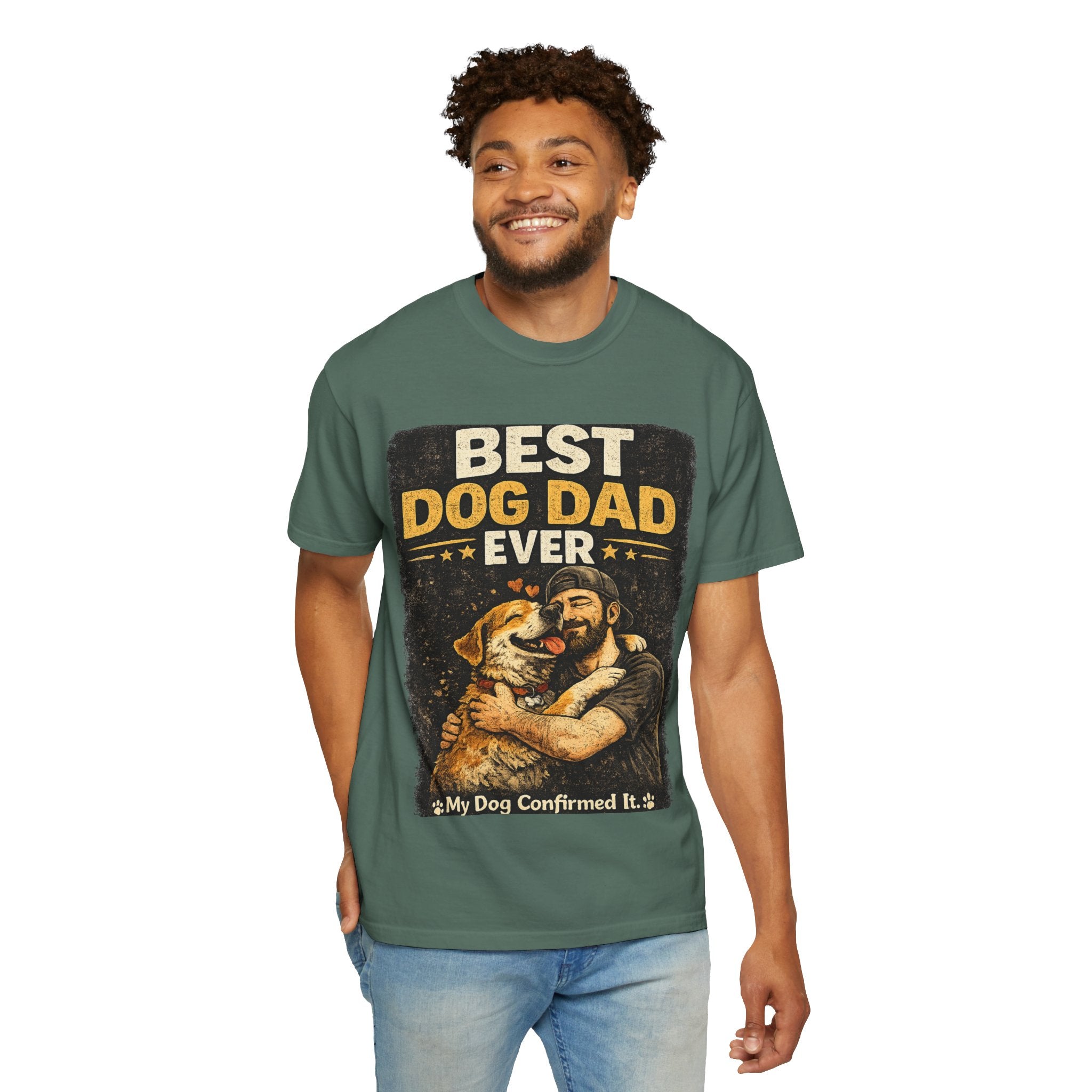 COLD HALO PETS | Best Dog Dad Ever T-Shirt | funny Dog Dad gift | father's day Dog lover Tee \ Proud Pet Dad shirt| Dog Owber graphic Tee