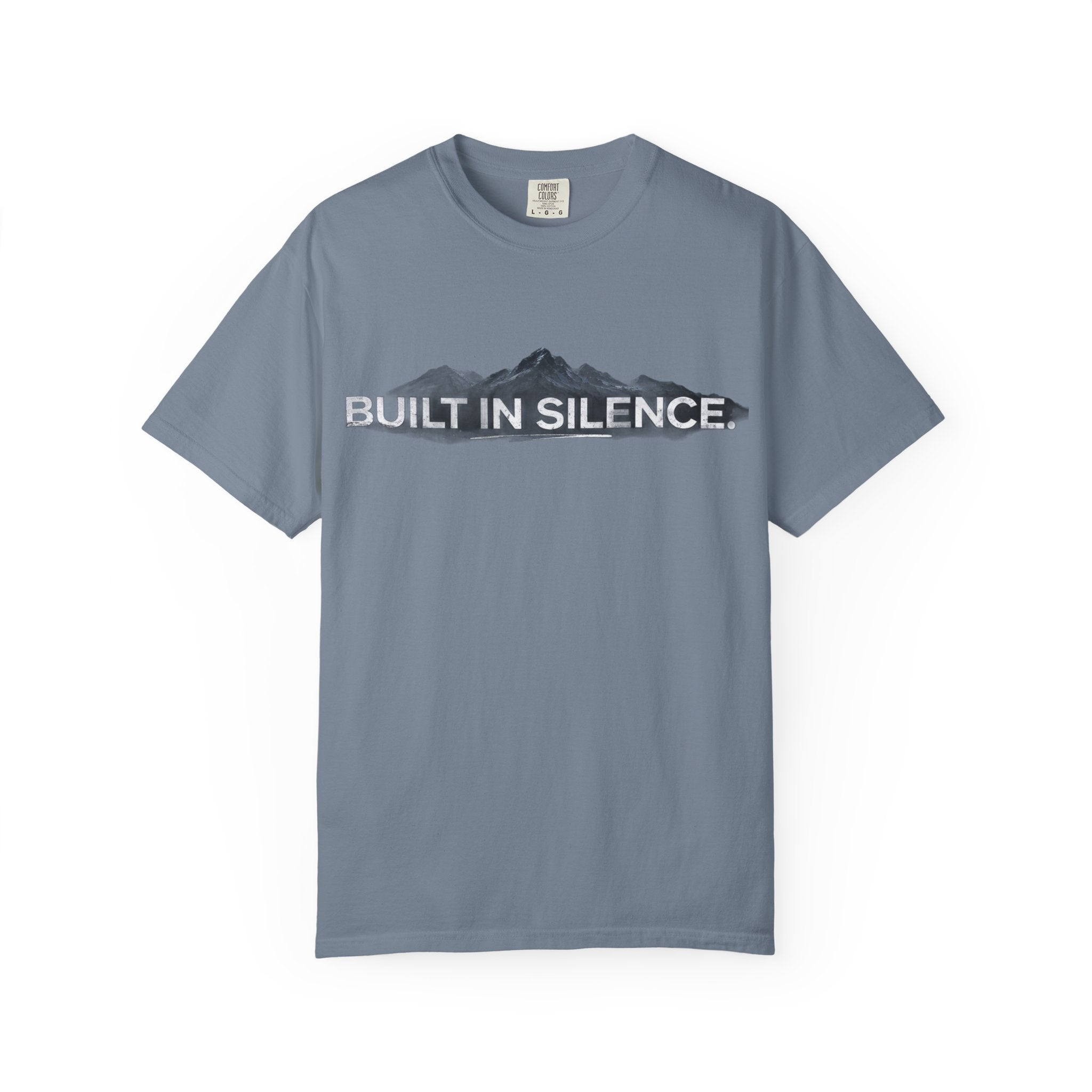 Cold Halo Built in Silence T-Shirt — Minimalist Mountain streetwear Tee | Premium Graphic Tee