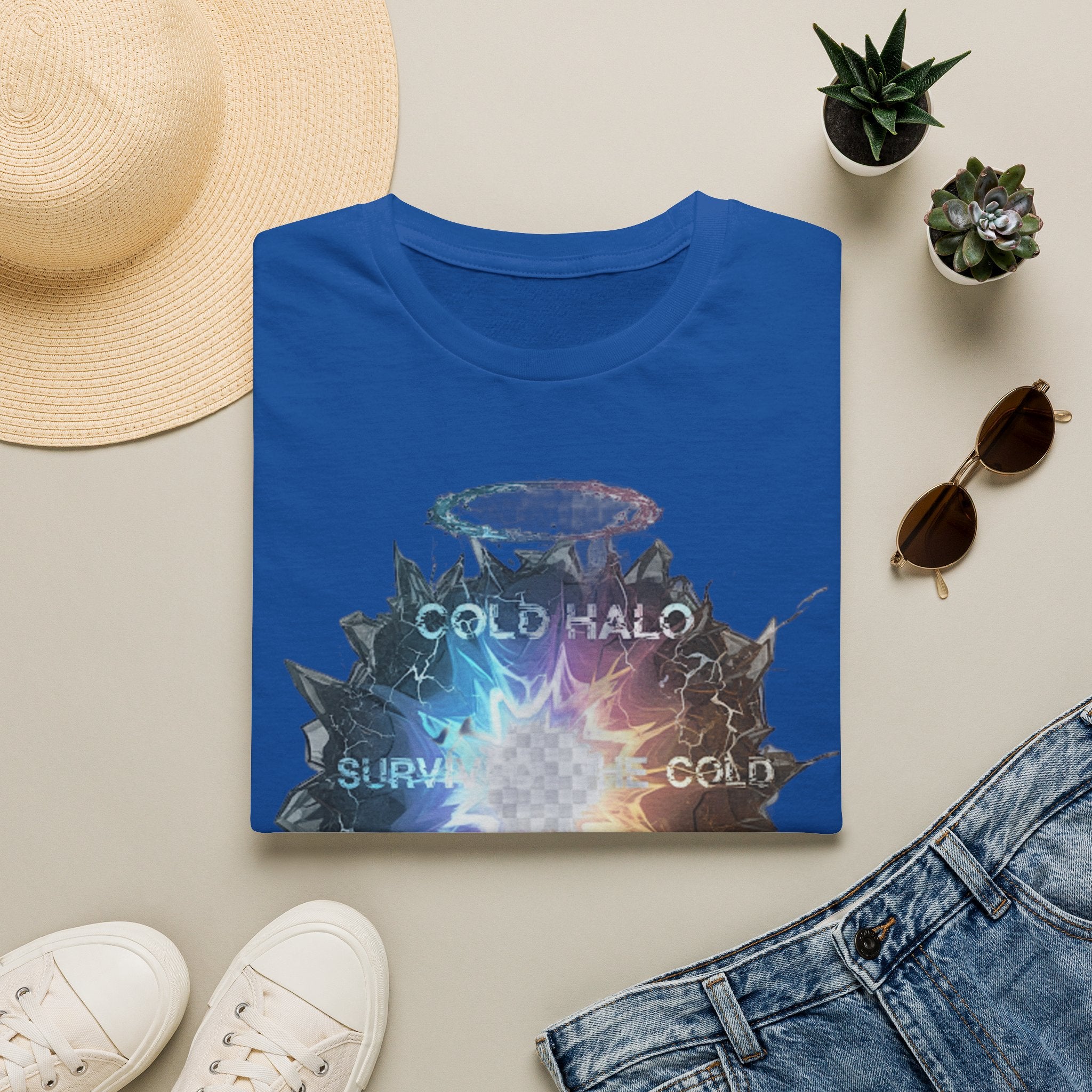 Cold Halo Graphic T‑Shirt — 'Cold Halo' Survive the Cold Sci‑Fi Design