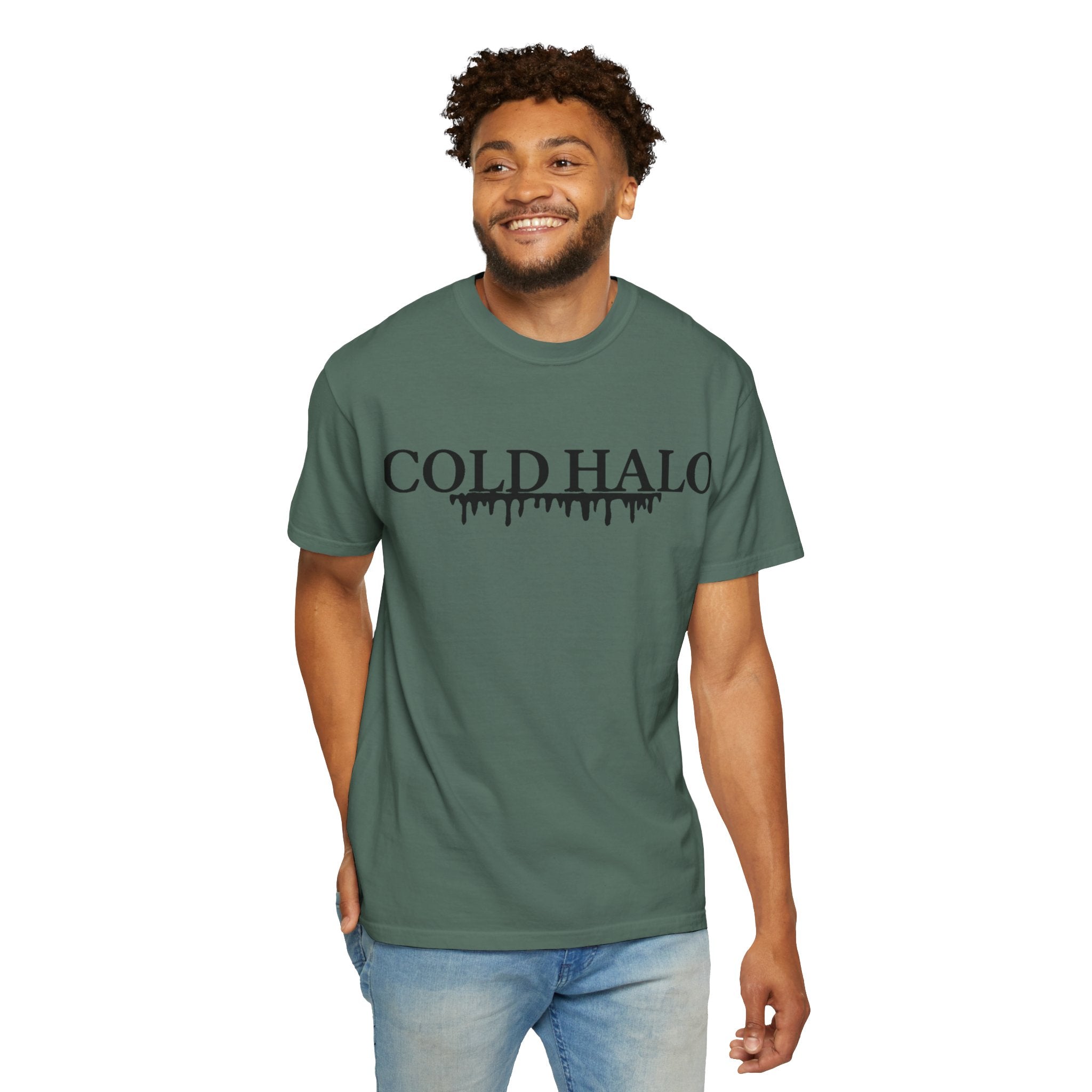Cold Halo T-Shirt — Gothic Drip Logo Tee