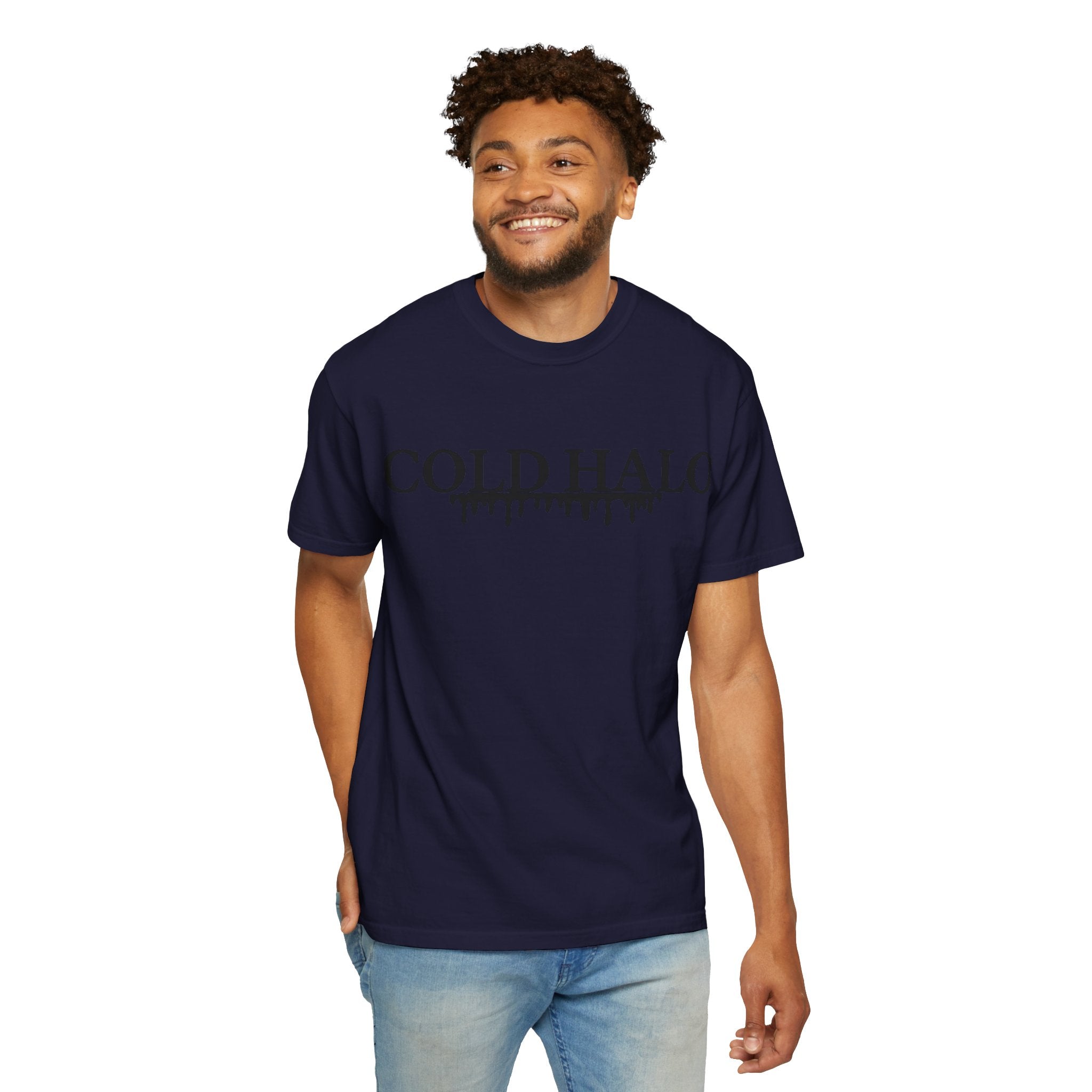 Cold Halo T-Shirt — Gothic Drip Logo Tee