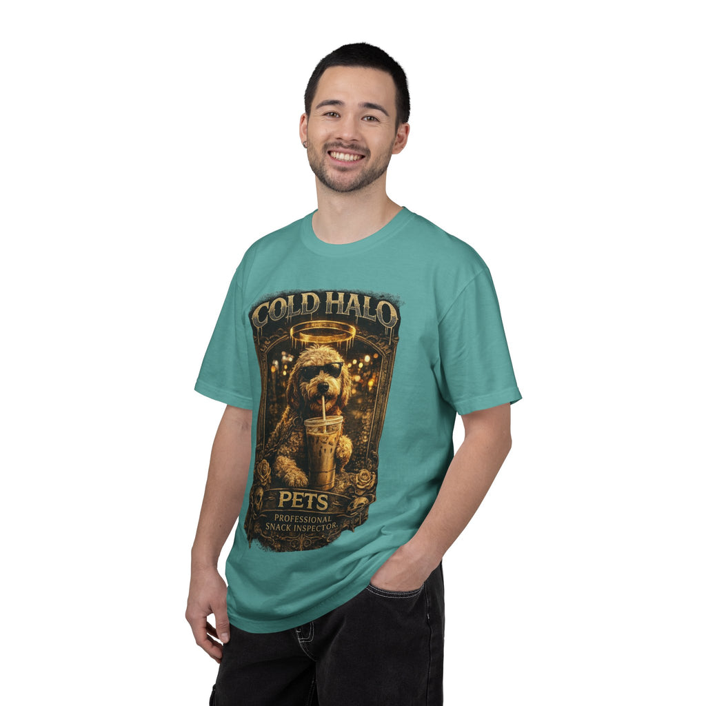 Cold Halo Pets T-Shirt — Vintage Dog Snack Inspector Graphic Tee
