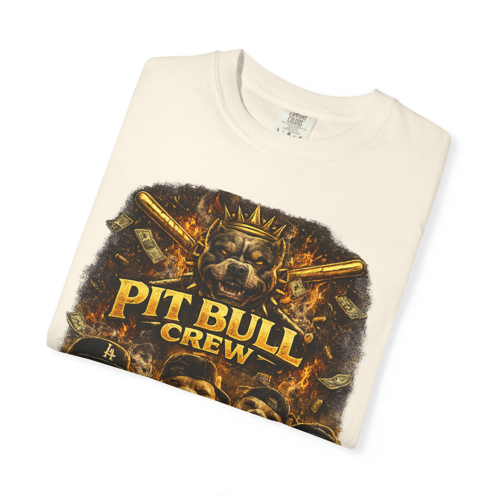 COLD HALO | Pit Bull Crew Graphic T-Shirt| Urban  streetwear  dog shirt|  — Bold Streetwear Tee for Dog Lovers| Pitbull Lover Gift for men and women