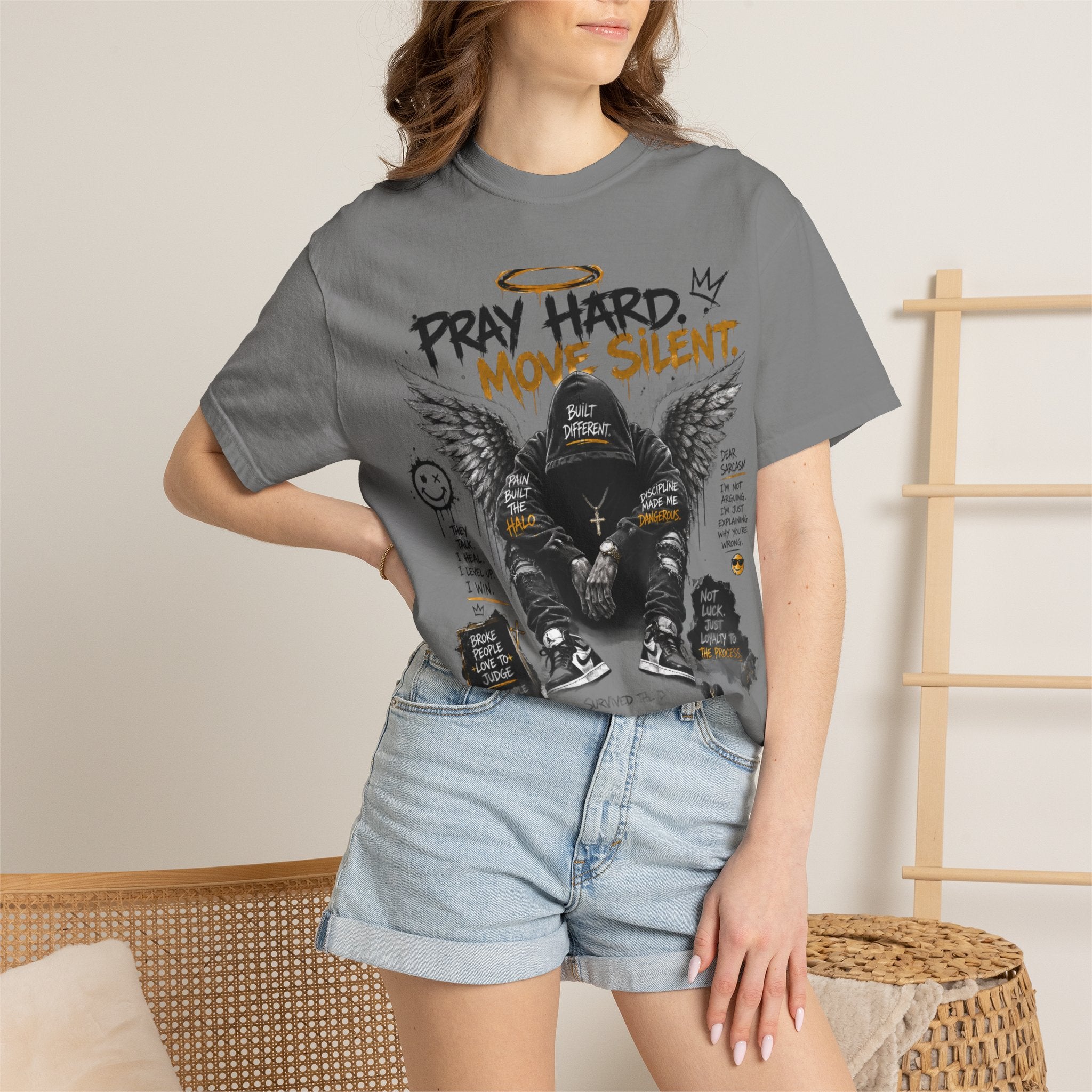 Pray Hard Move Silent Tee