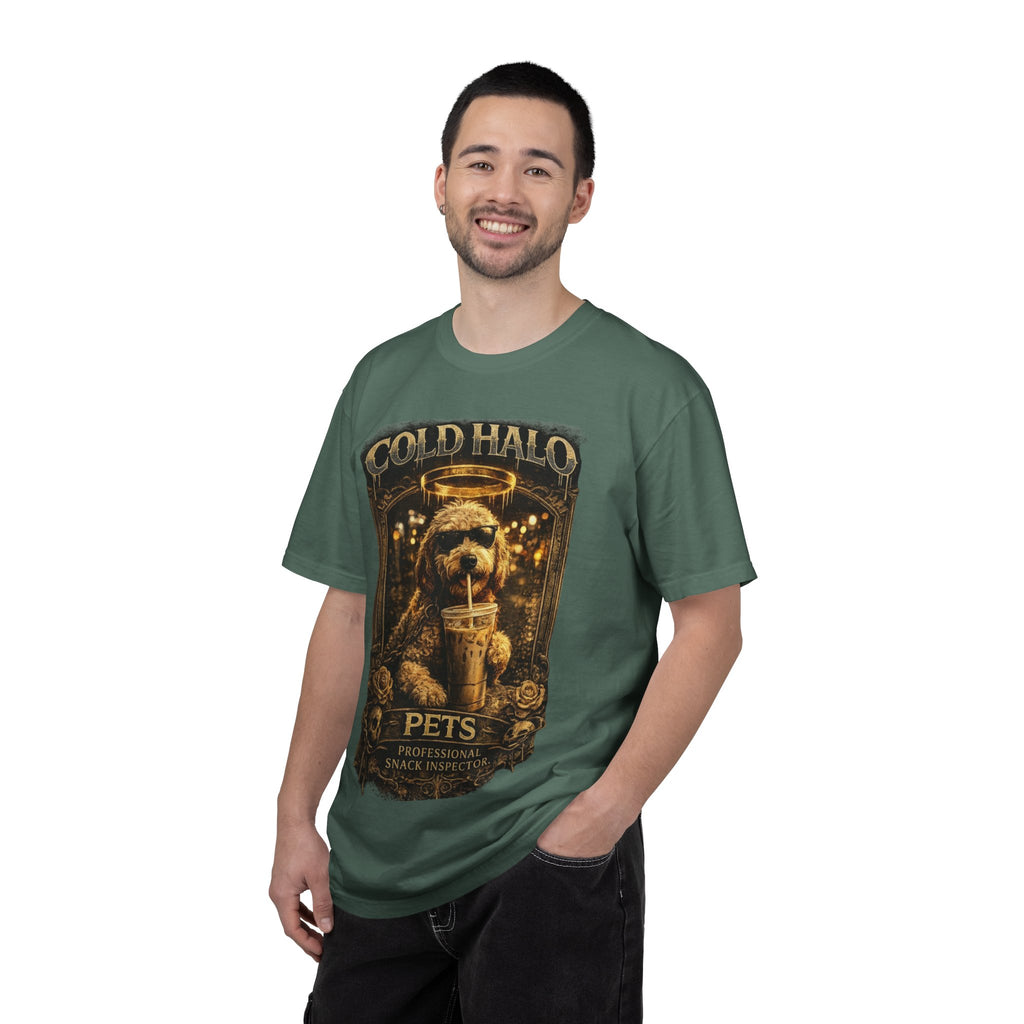 Cold Halo Pets T-Shirt — Vintage Dog Snack Inspector Graphic Tee
