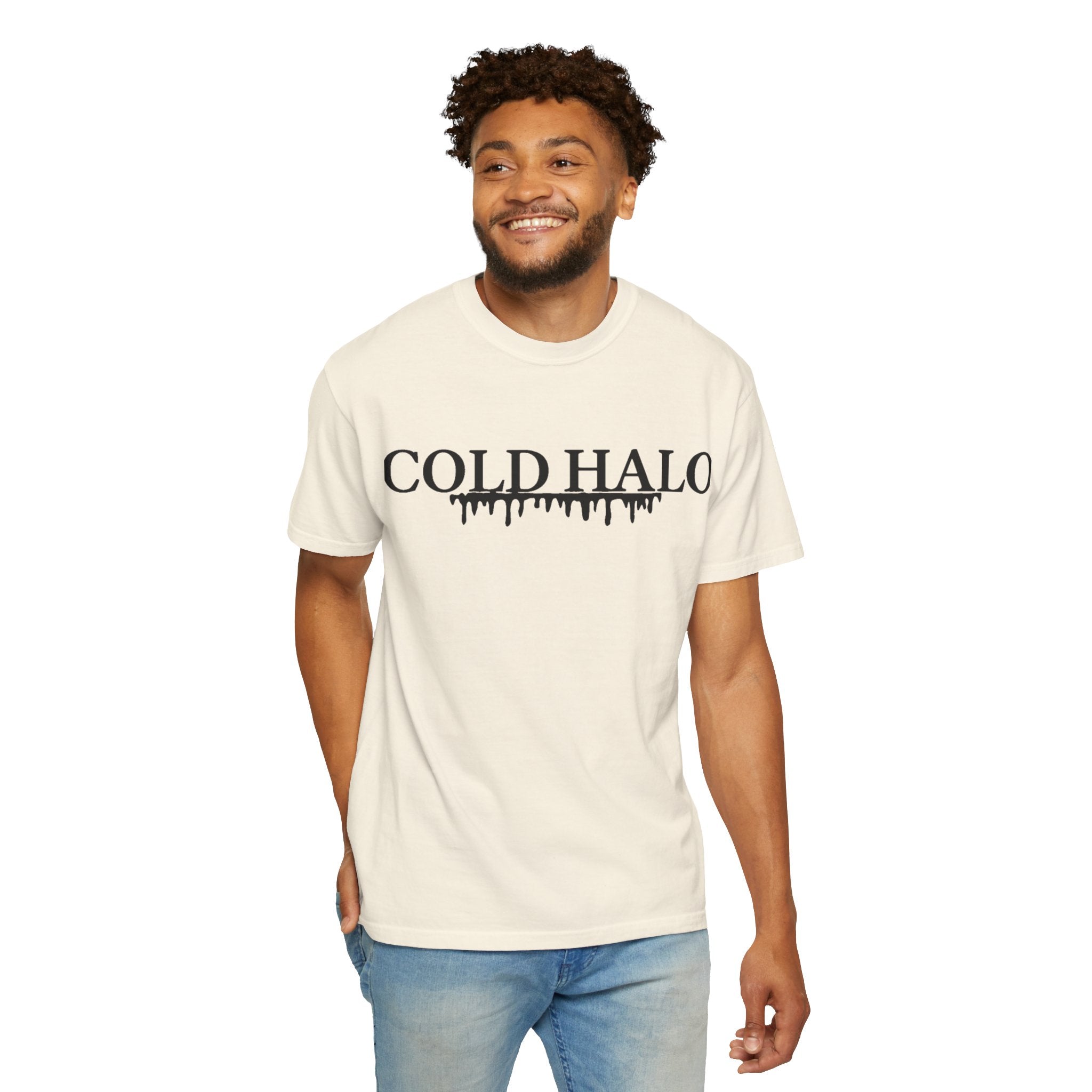 Cold Halo T-Shirt — Gothic Drip Logo Tee