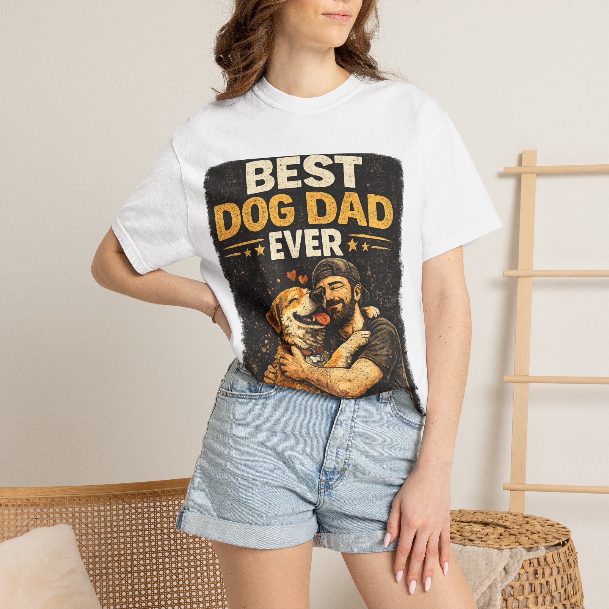 COLD HALO PETS | Best Dog Dad Ever T-Shirt | funny Dog Dad gift | father's day Dog lover Tee \ Proud Pet Dad shirt| Dog Owber graphic Tee
