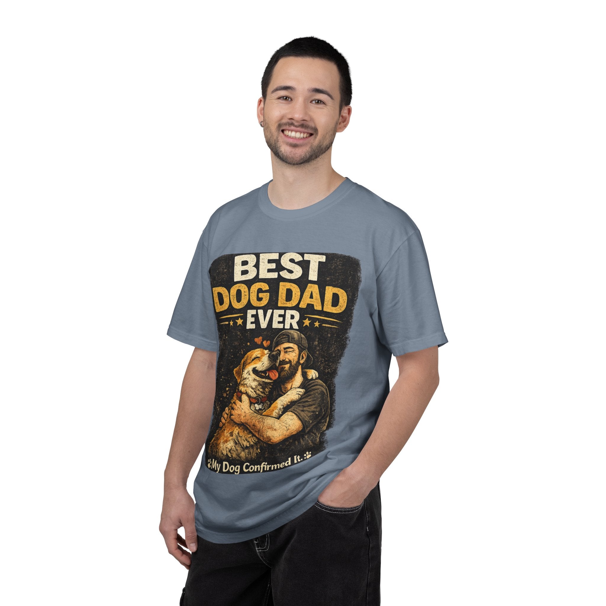 COLD HALO PETS | Best Dog Dad Ever T-Shirt | funny Dog Dad gift | father's day Dog lover Tee \ Proud Pet Dad shirt| Dog Owber graphic Tee