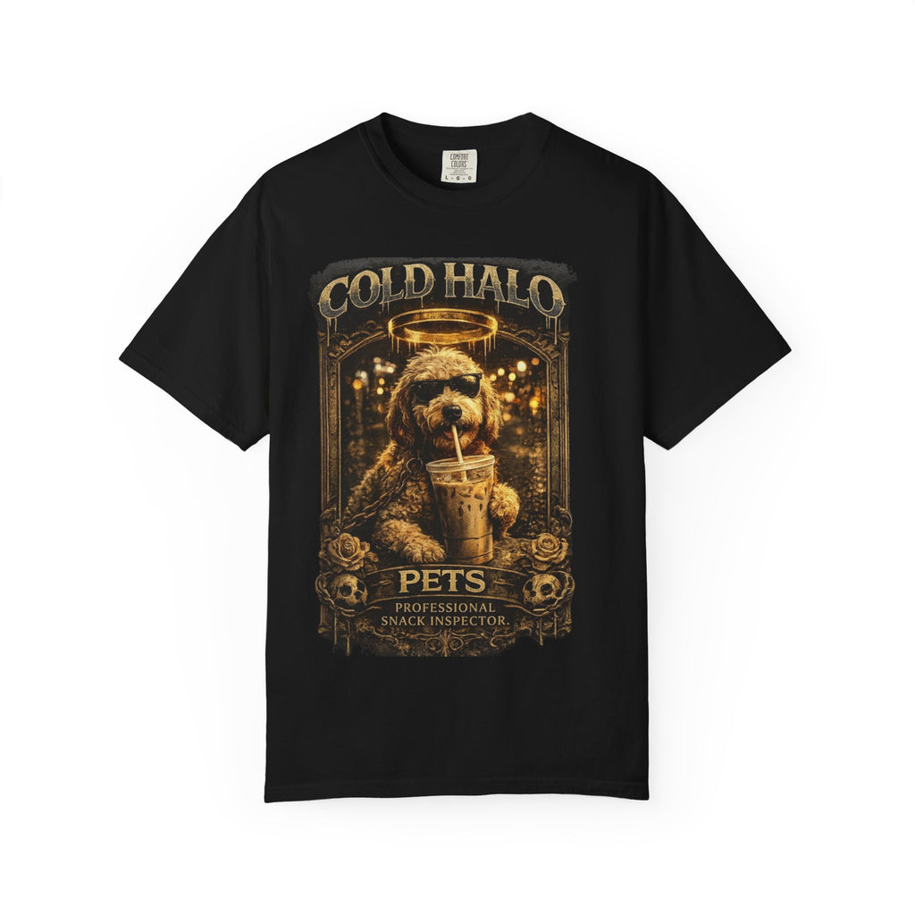 Cold Halo Pets T-Shirt — Vintage Dog Snack Inspector Graphic Tee