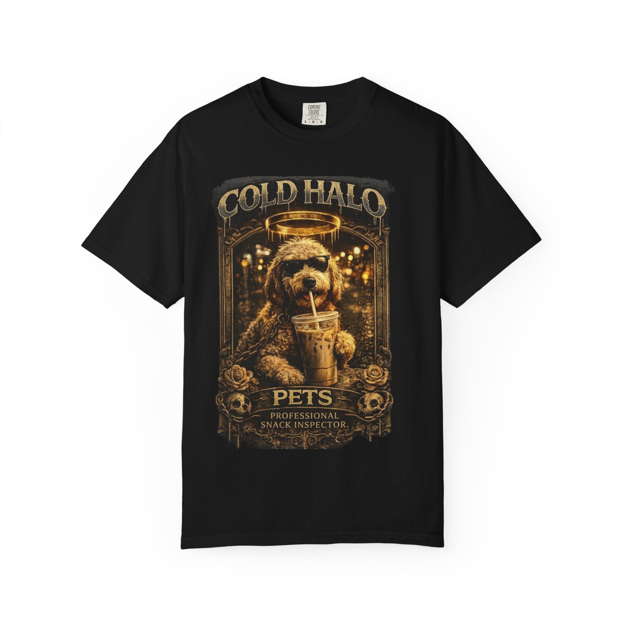 Cold Halo Pets T-Shirt — Vintage Dog Snack Inspector Graphic Tee