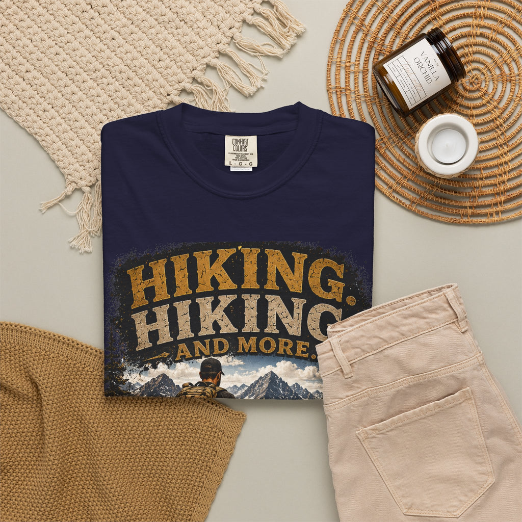 COLD HALO | Hiking With My Dog T-shirt| Adventure Dog Lover Tee| Mountain Hiking Graphic shirt|  Outdoor  Dog Dad Gifte