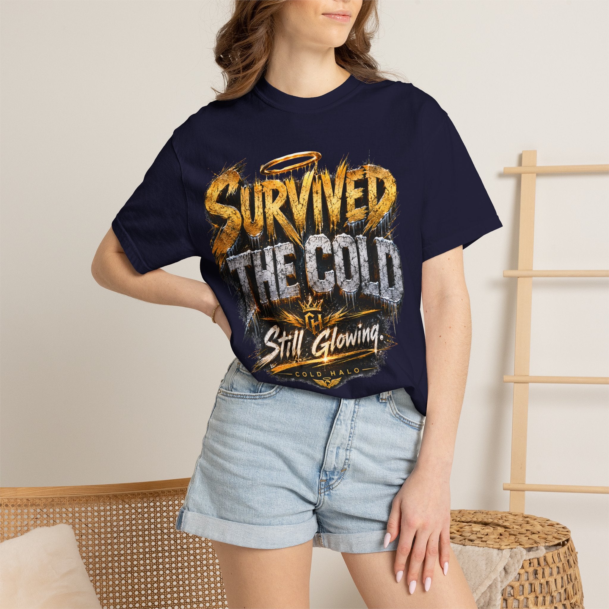 Survived the Cold T‑Shirt — 'Still Glowing' Vintage Graphic Tee