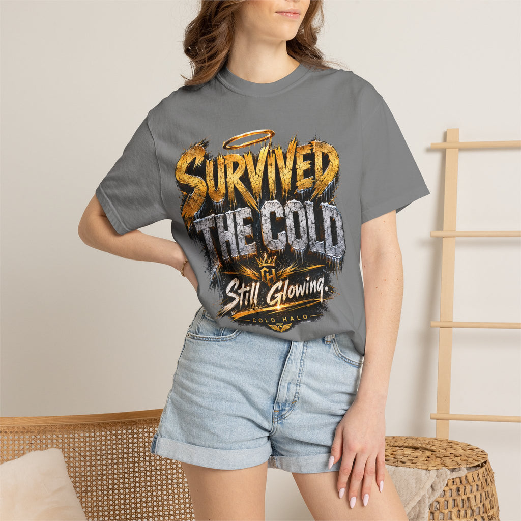 Survived the Cold T‑Shirt — 'Still Glowing' Vintage Graphic Tee