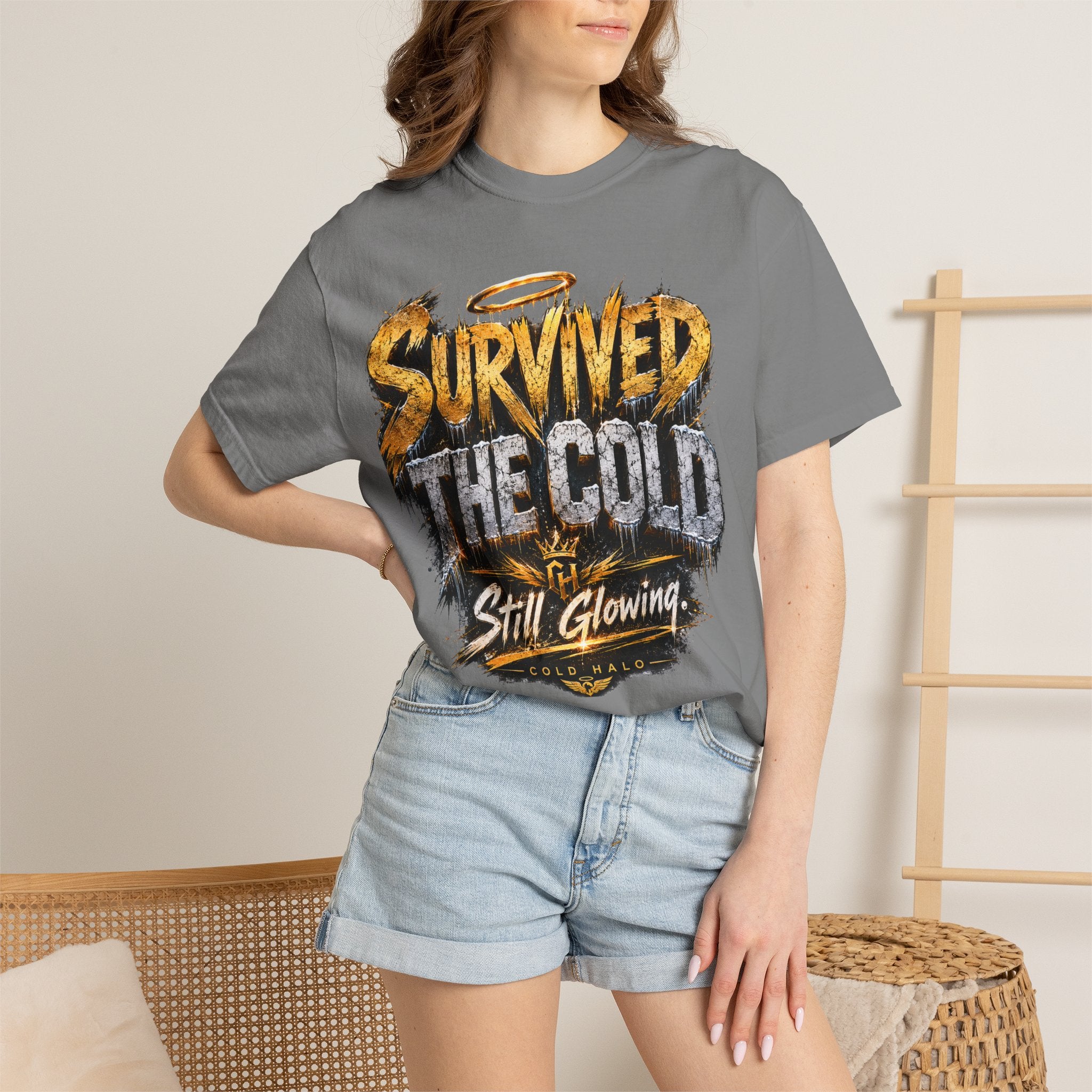 Survived the Cold T‑Shirt — 'Still Glowing' Vintage Graphic Tee