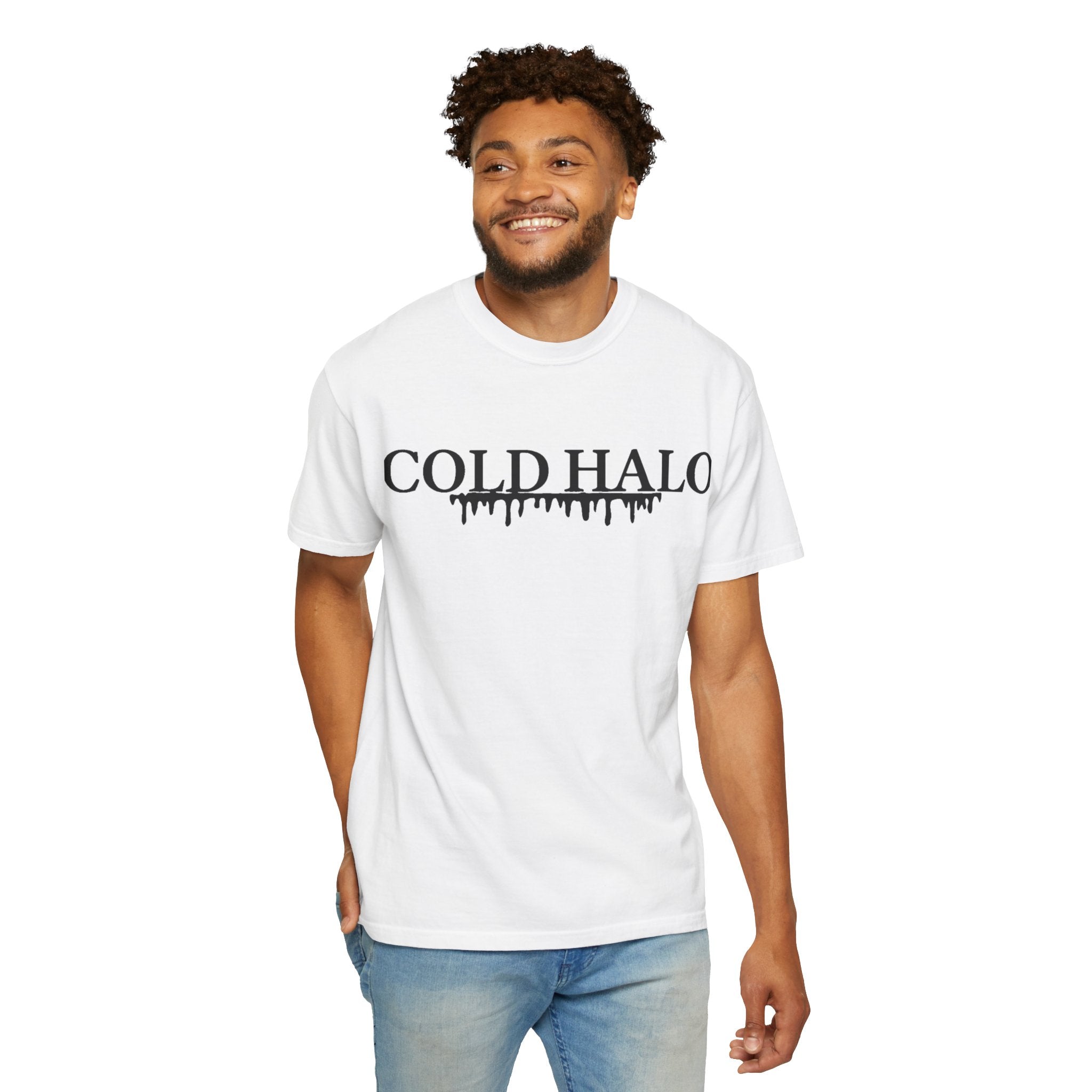 Cold Halo T-Shirt — Gothic Drip Logo Tee