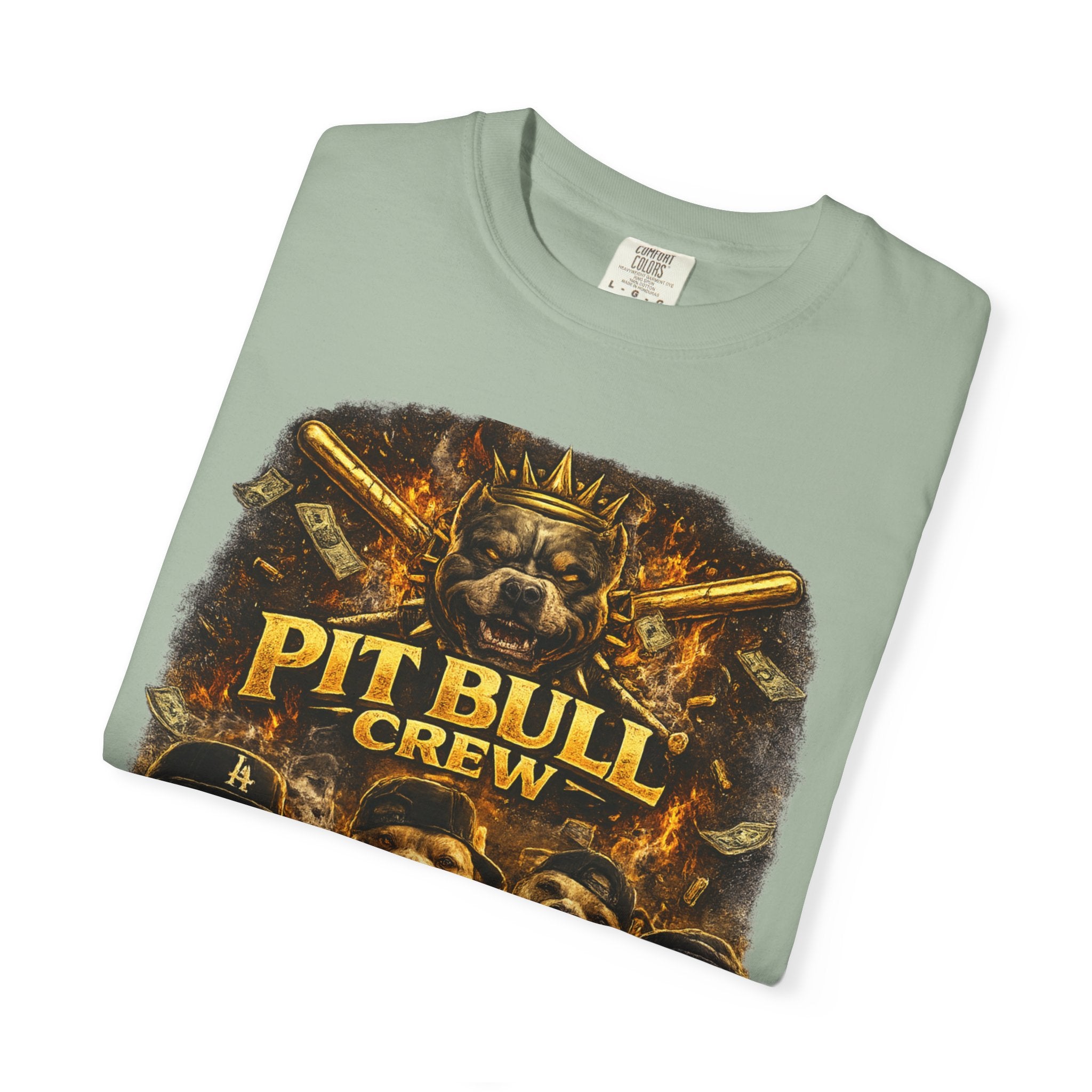 COLD HALO | Pit Bull Crew Graphic T-Shirt| Urban  streetwear  dog shirt|  — Bold Streetwear Tee for Dog Lovers| Pitbull Lover Gift for men and women
