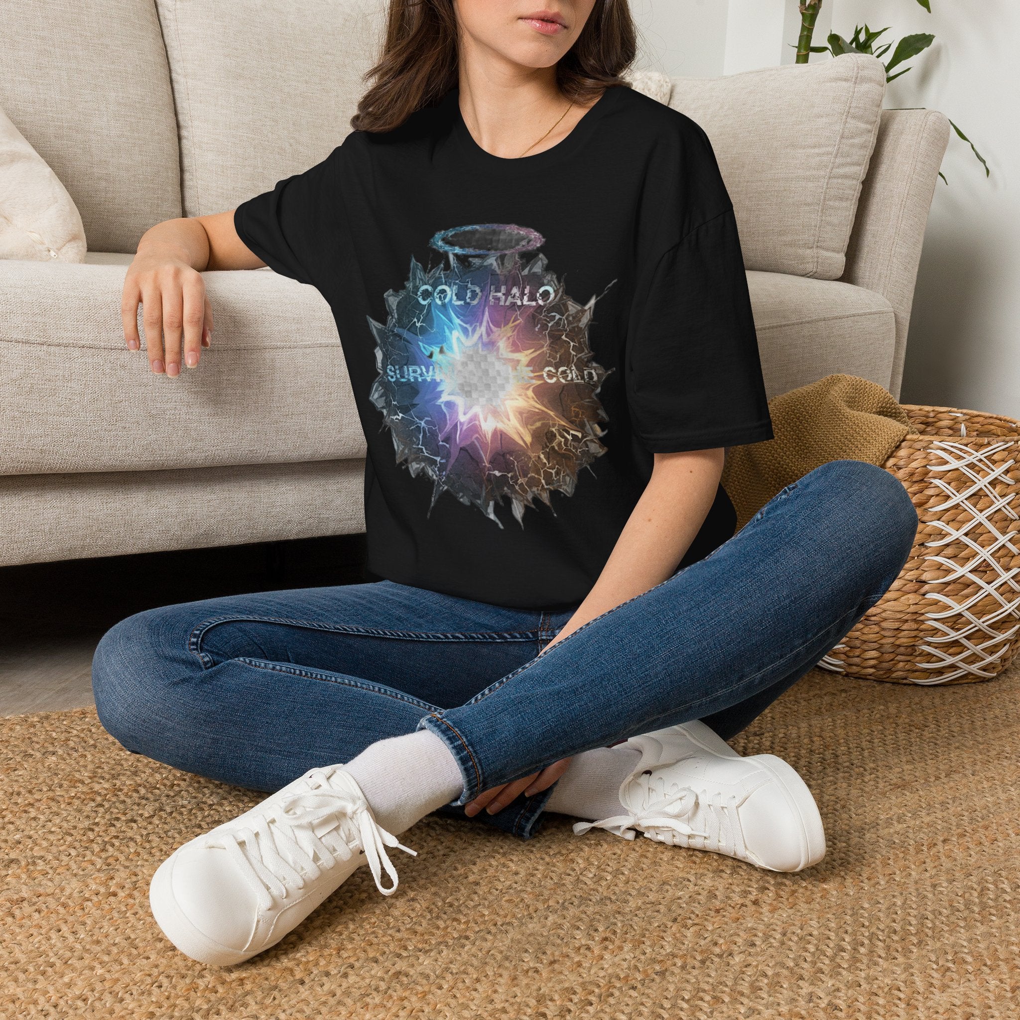 Cold Halo Graphic T‑Shirt — 'Cold Halo' Survive the Cold Sci‑Fi Design
