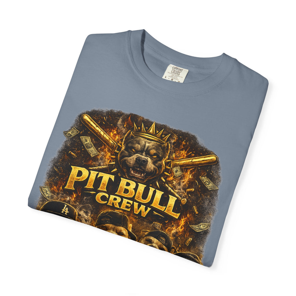 COLD HALO | Pit Bull Crew Graphic T-Shirt| Urban  streetwear  dog shirt|  — Bold Streetwear Tee for Dog Lovers| Pitbull Lover Gift for men and women