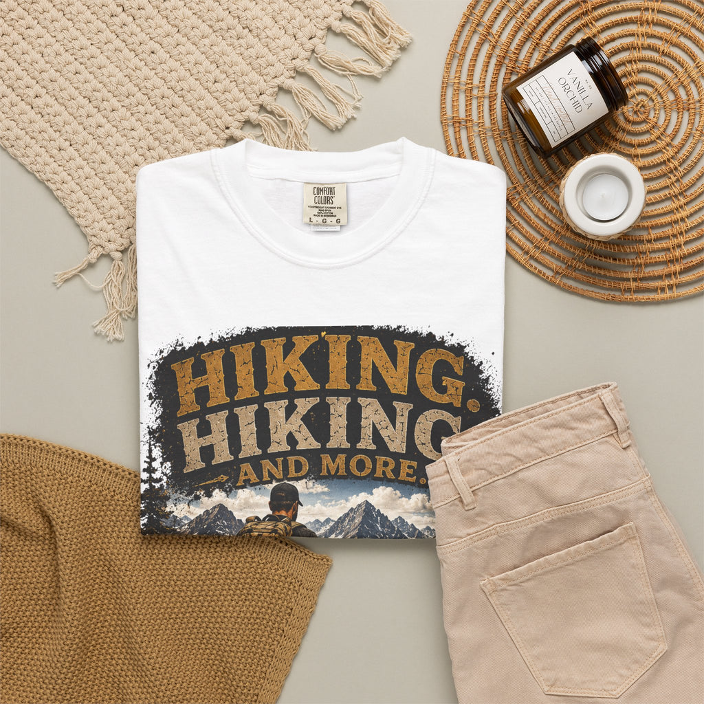 COLD HALO | Hiking With My Dog T-shirt| Adventure Dog Lover Tee| Mountain Hiking Graphic shirt|  Outdoor  Dog Dad Gifte