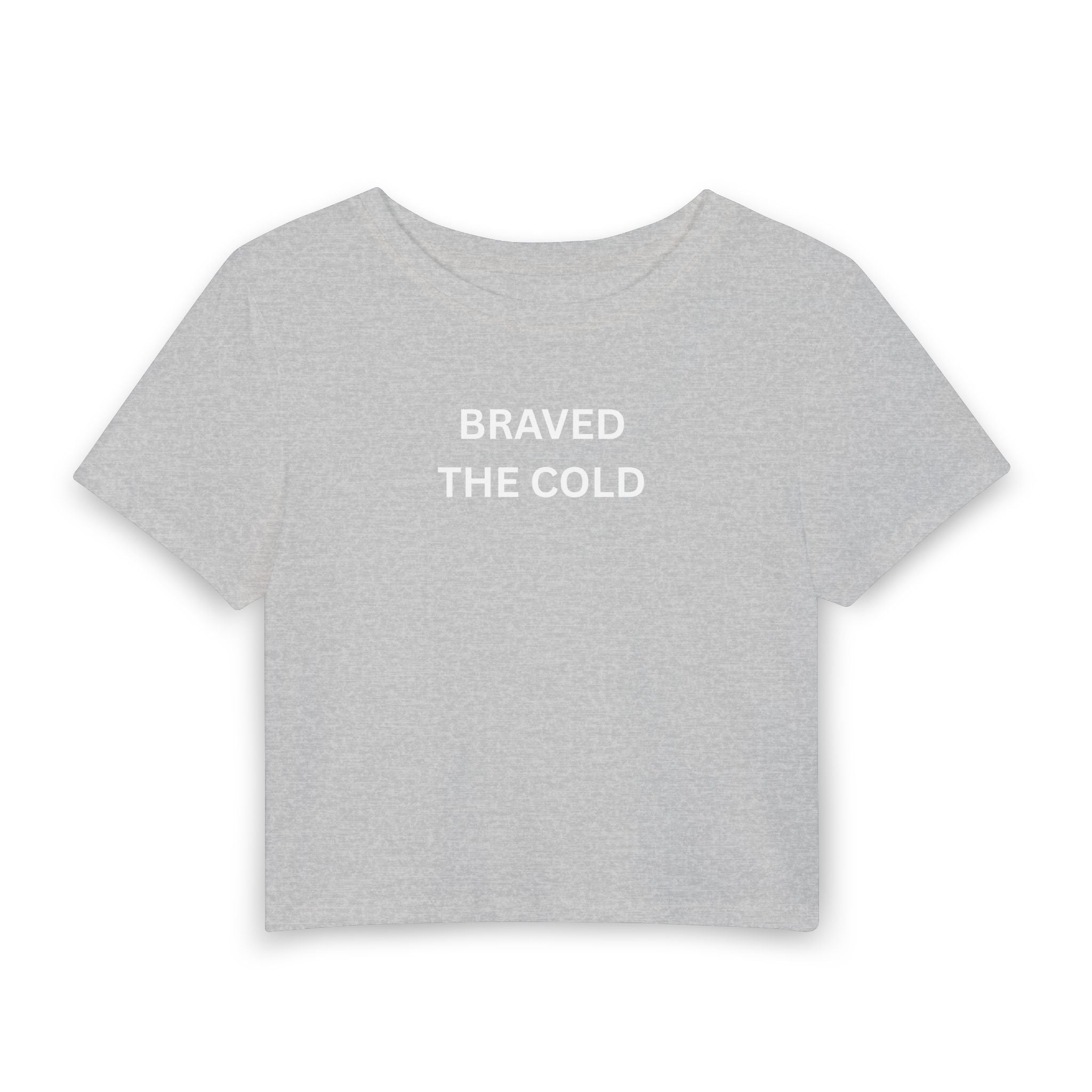 Braved the Cold — COLD HALO Women's Cropped Baby Tee