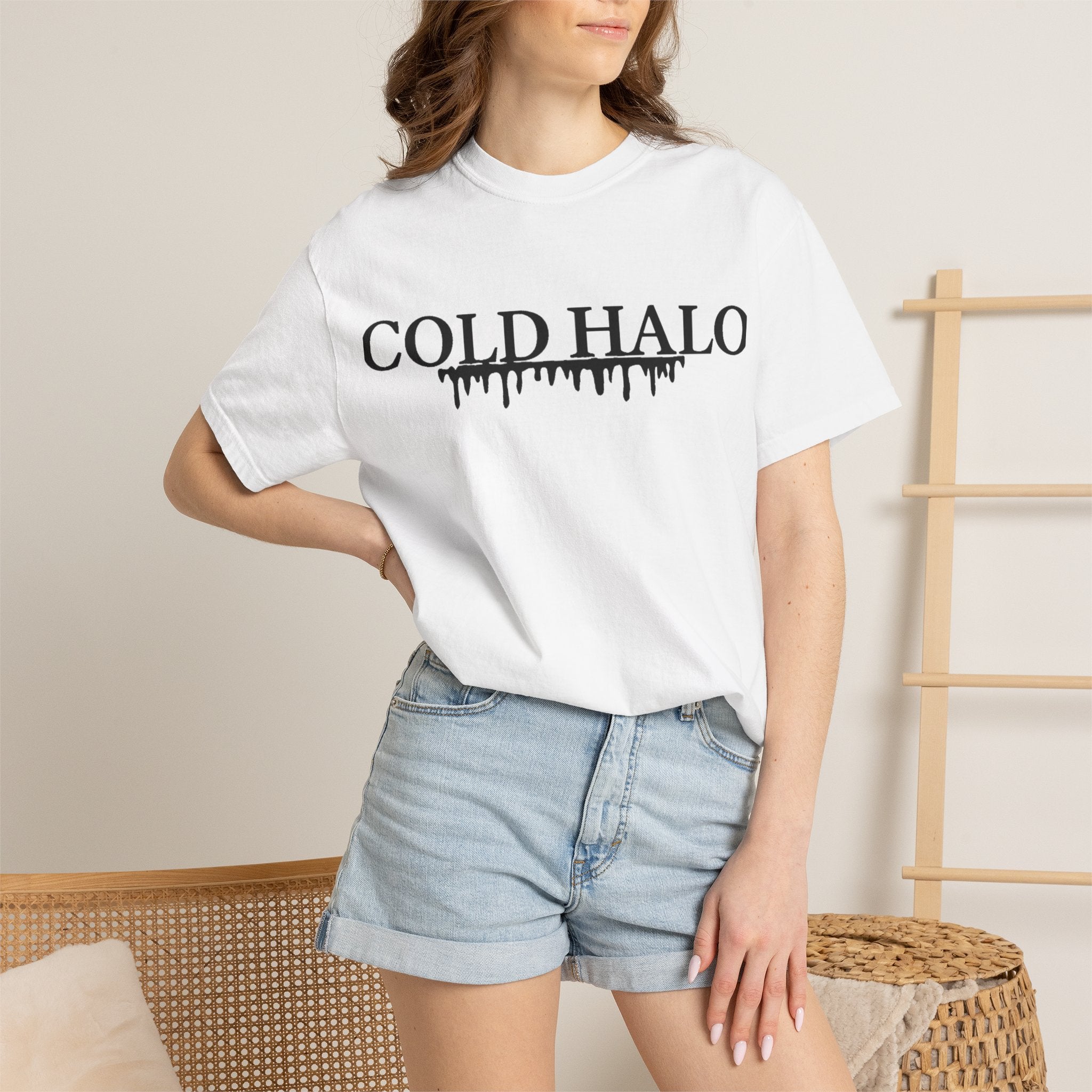 Cold Halo T-Shirt — Gothic Drip Logo Tee