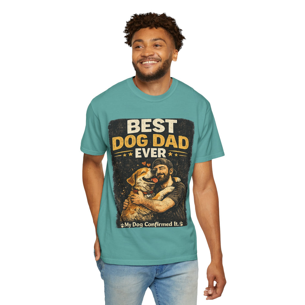 COLD HALO PETS | Best Dog Dad Ever T-Shirt | funny Dog Dad gift | father's day Dog lover Tee \ Proud Pet Dad shirt| Dog Owber graphic Tee