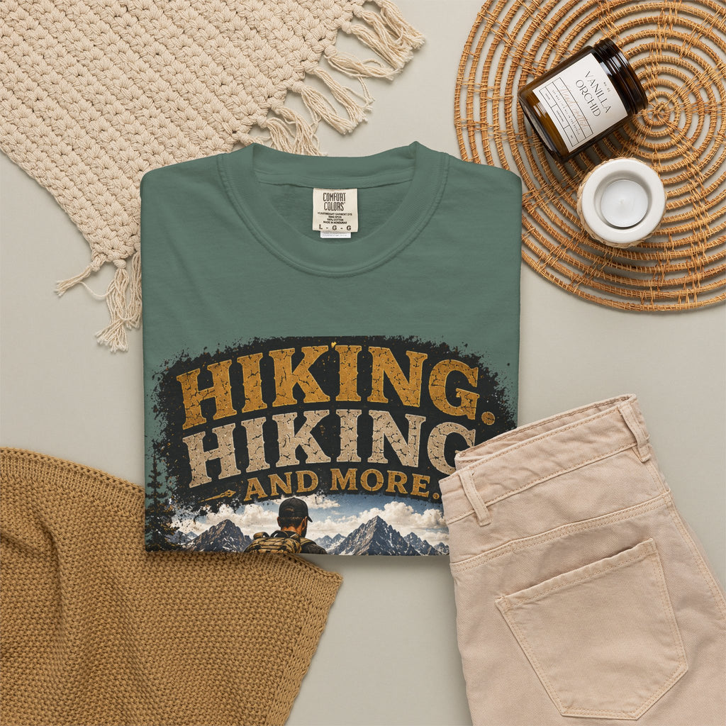 COLD HALO | Hiking With My Dog T-shirt| Adventure Dog Lover Tee| Mountain Hiking Graphic shirt|  Outdoor  Dog Dad Gifte